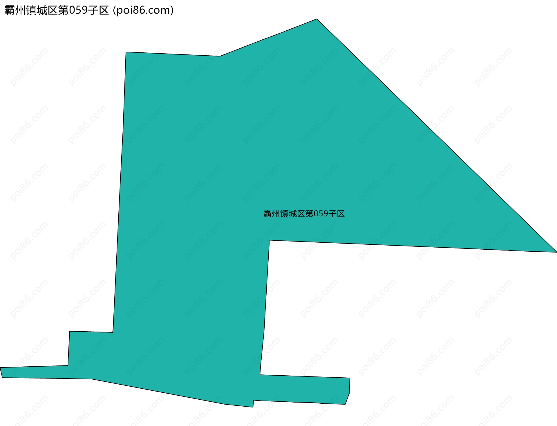 霸州镇城区第059子区边界地图