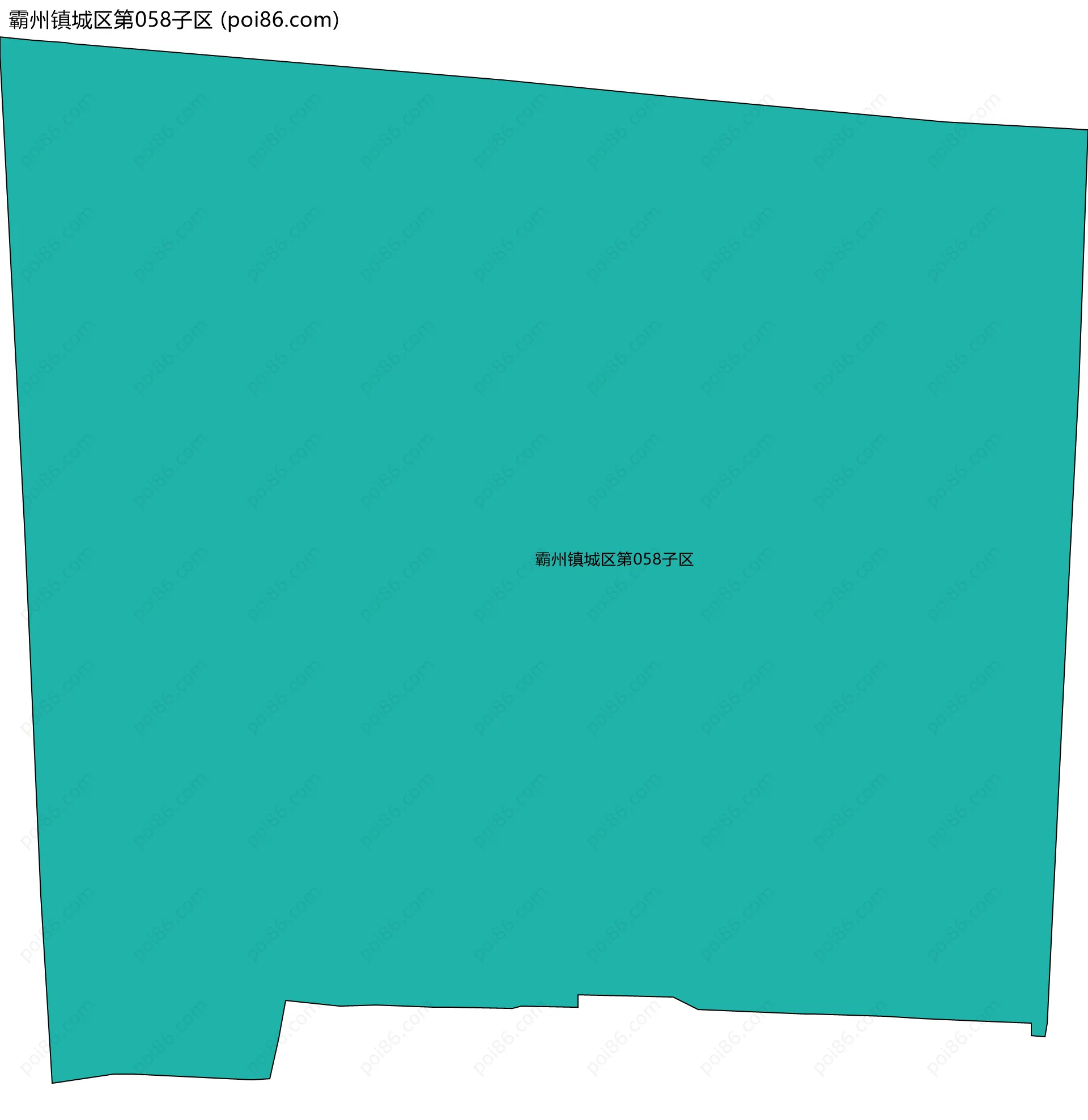 霸州镇城区第058子区边界地图