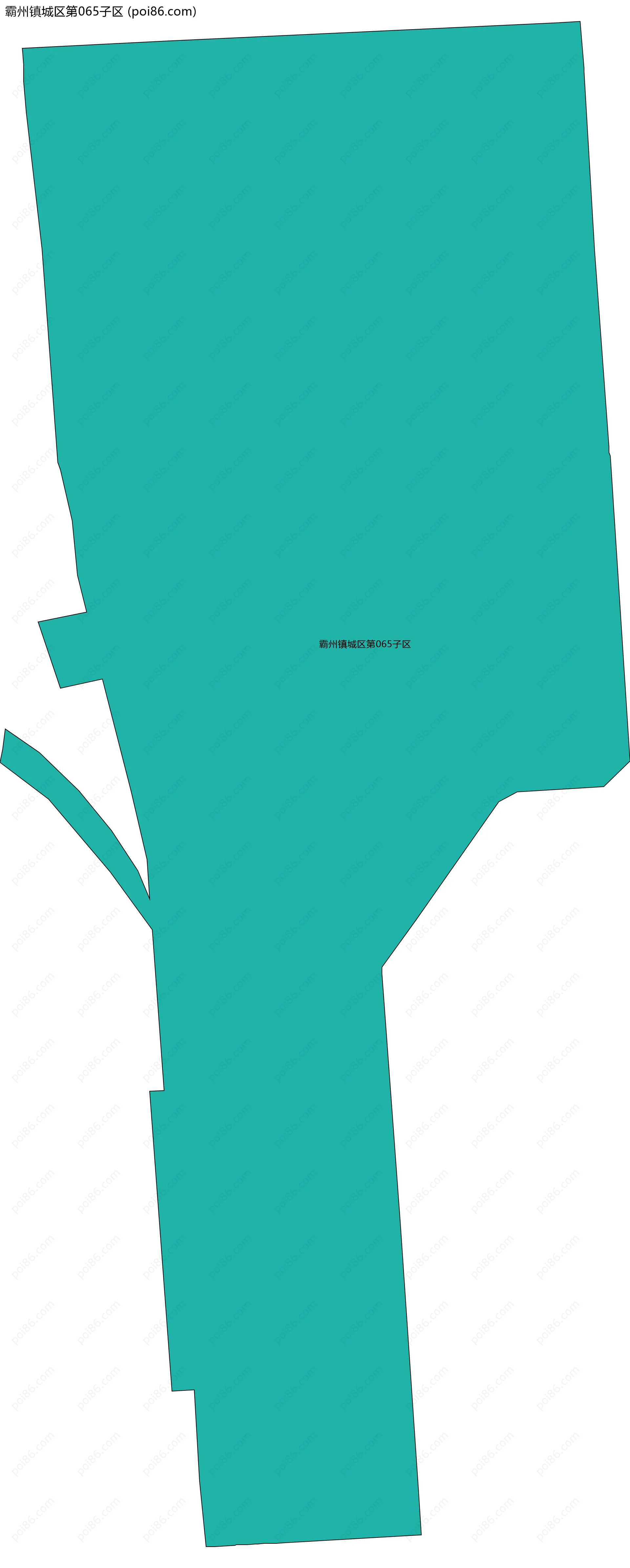 霸州镇城区第065子区边界地图