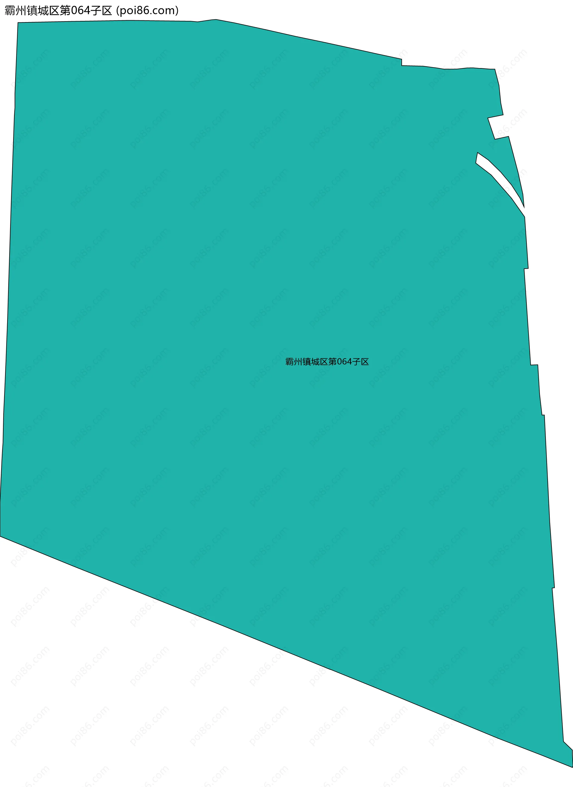 霸州镇城区第064子区边界地图
