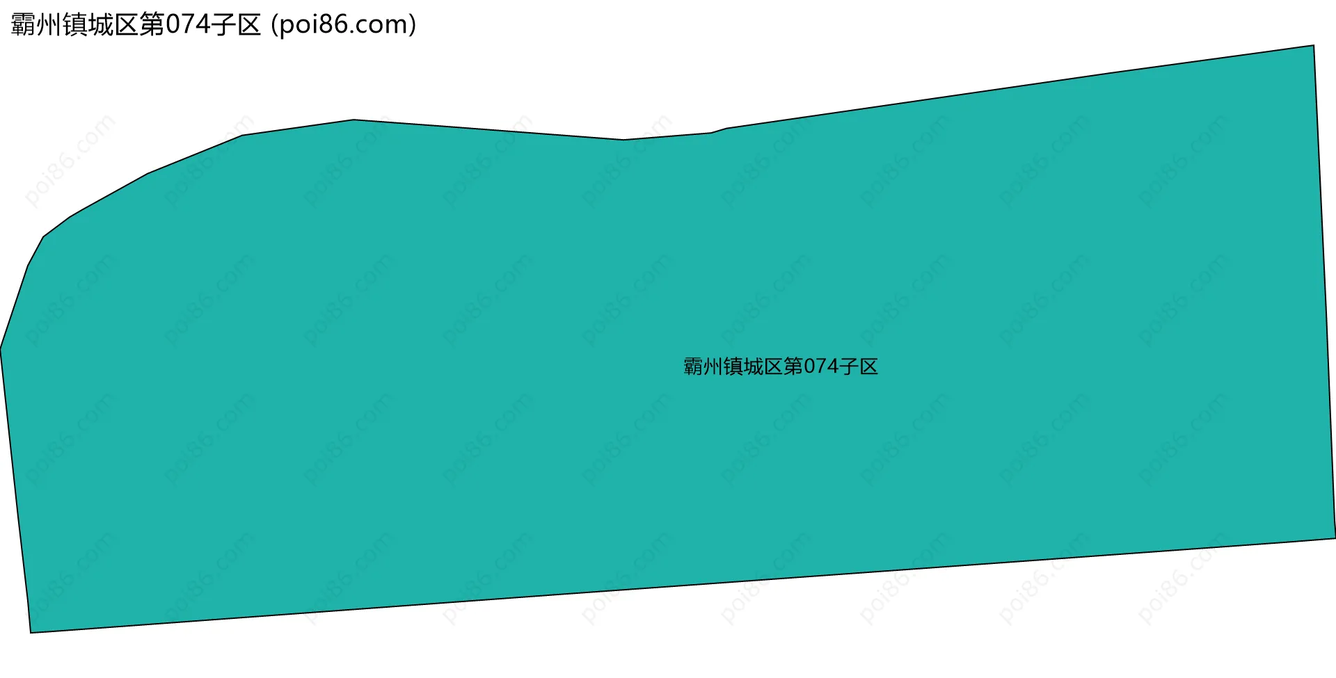 霸州镇城区第074子区边界地图