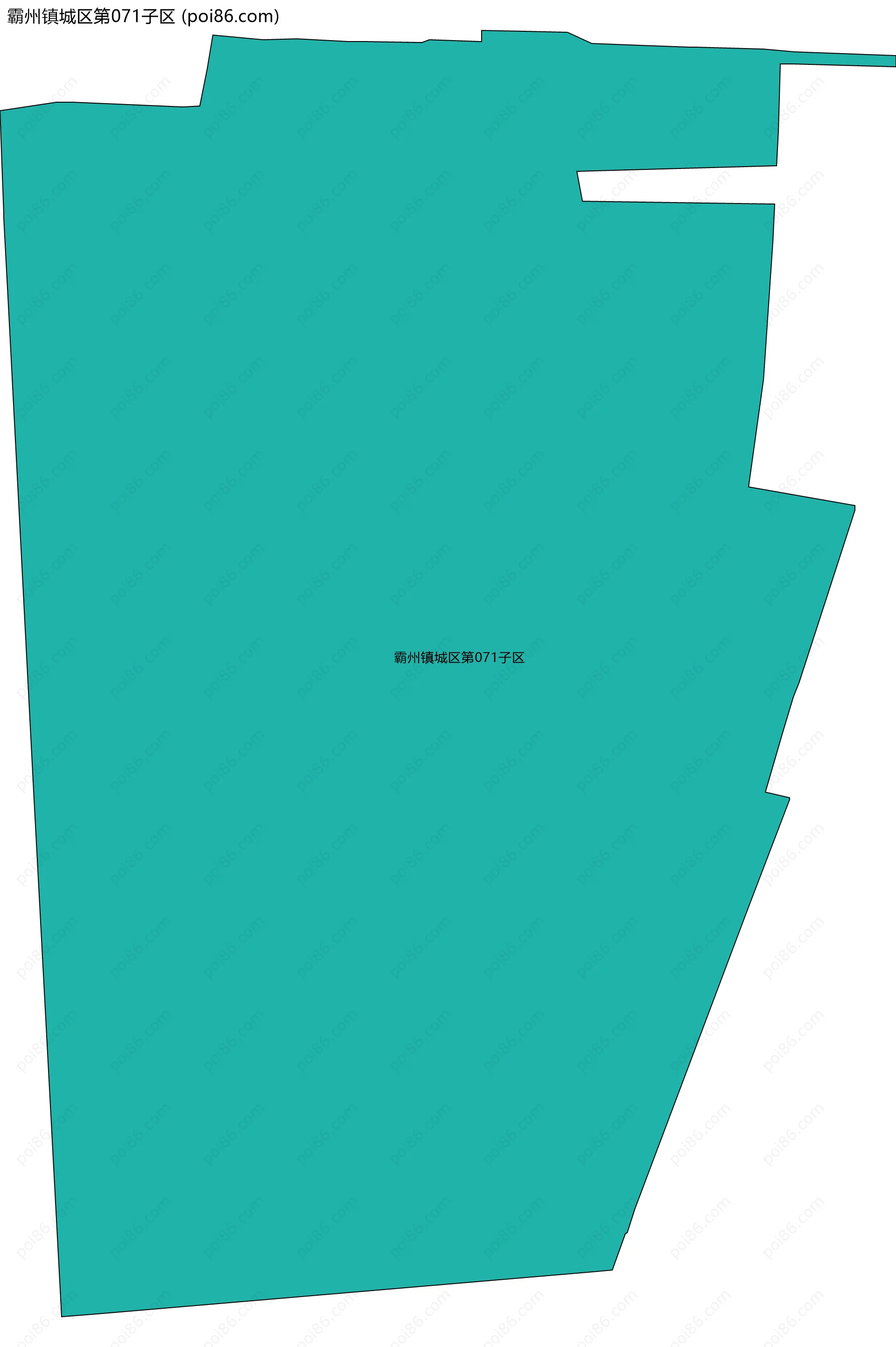 霸州镇城区第071子区边界地图