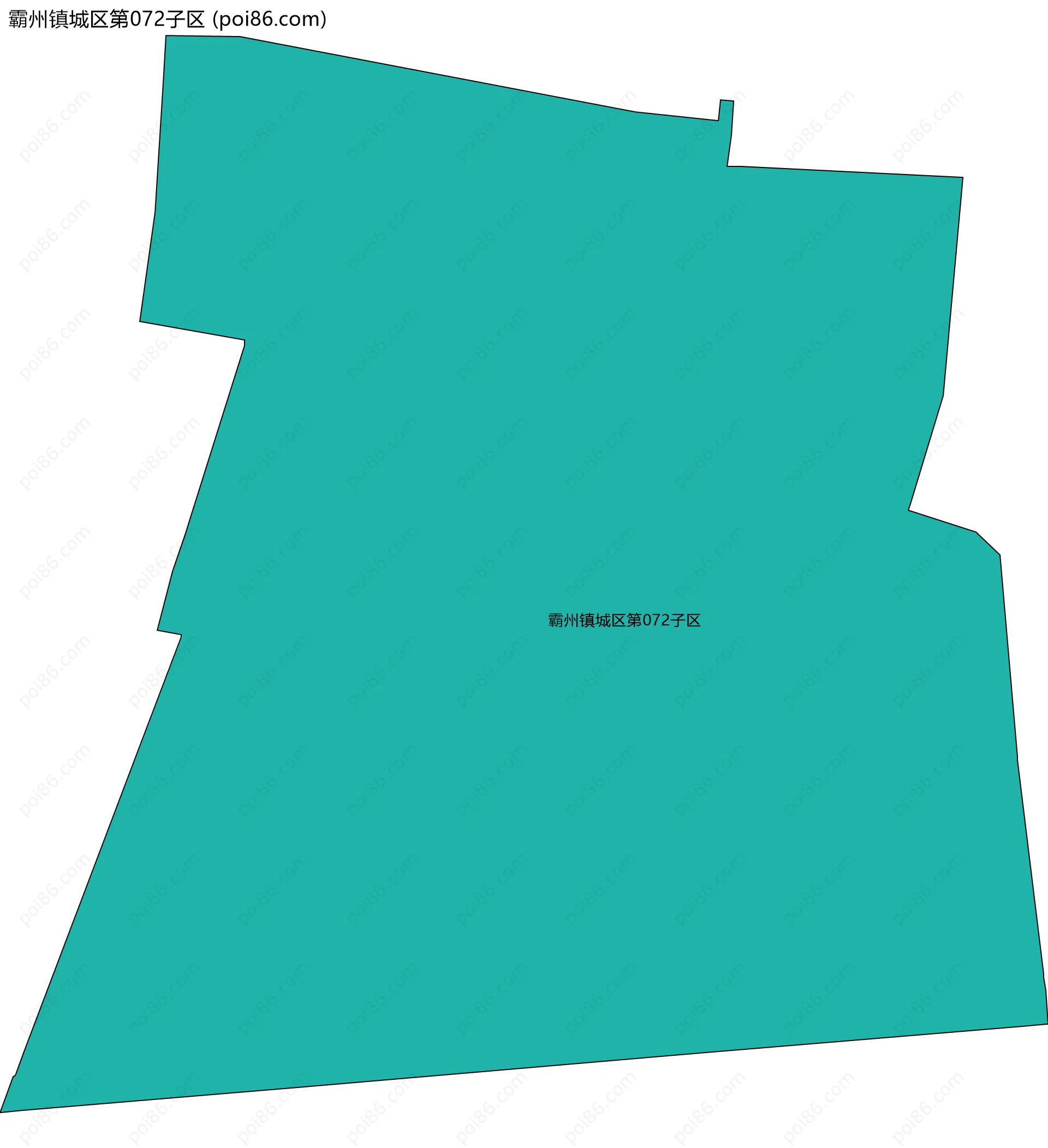 霸州镇城区第072子区边界地图