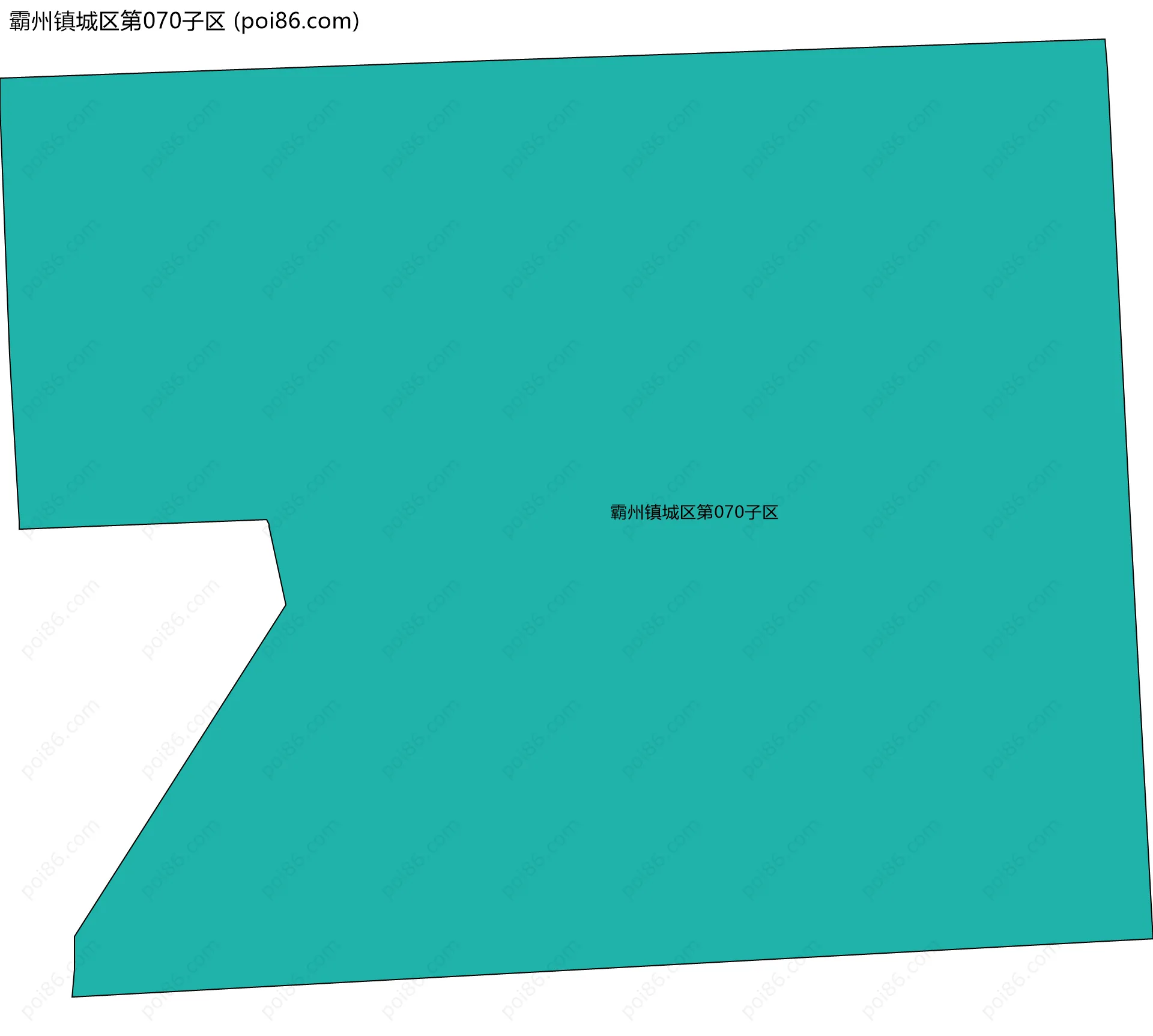 霸州镇城区第070子区边界地图