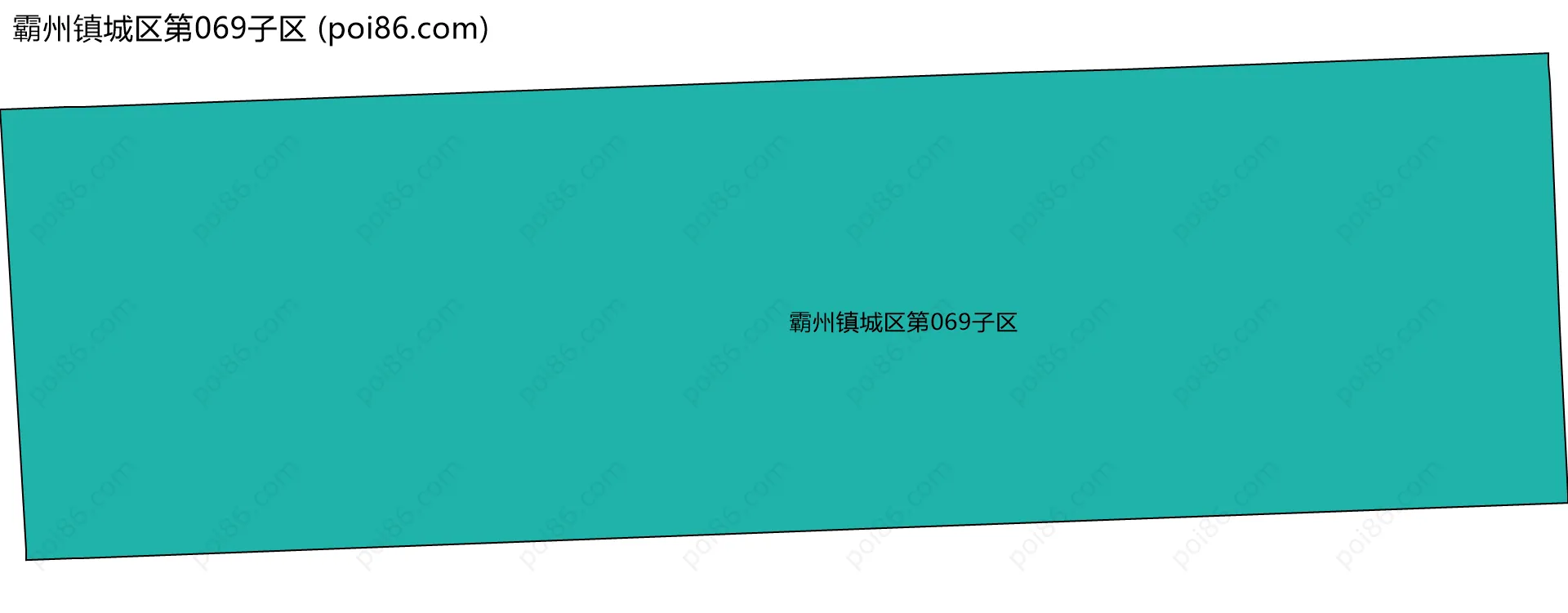 霸州镇城区第069子区边界地图