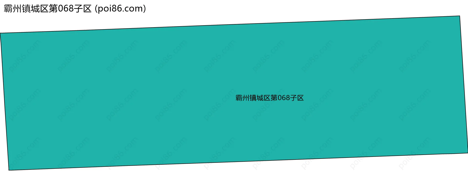 霸州镇城区第068子区边界地图