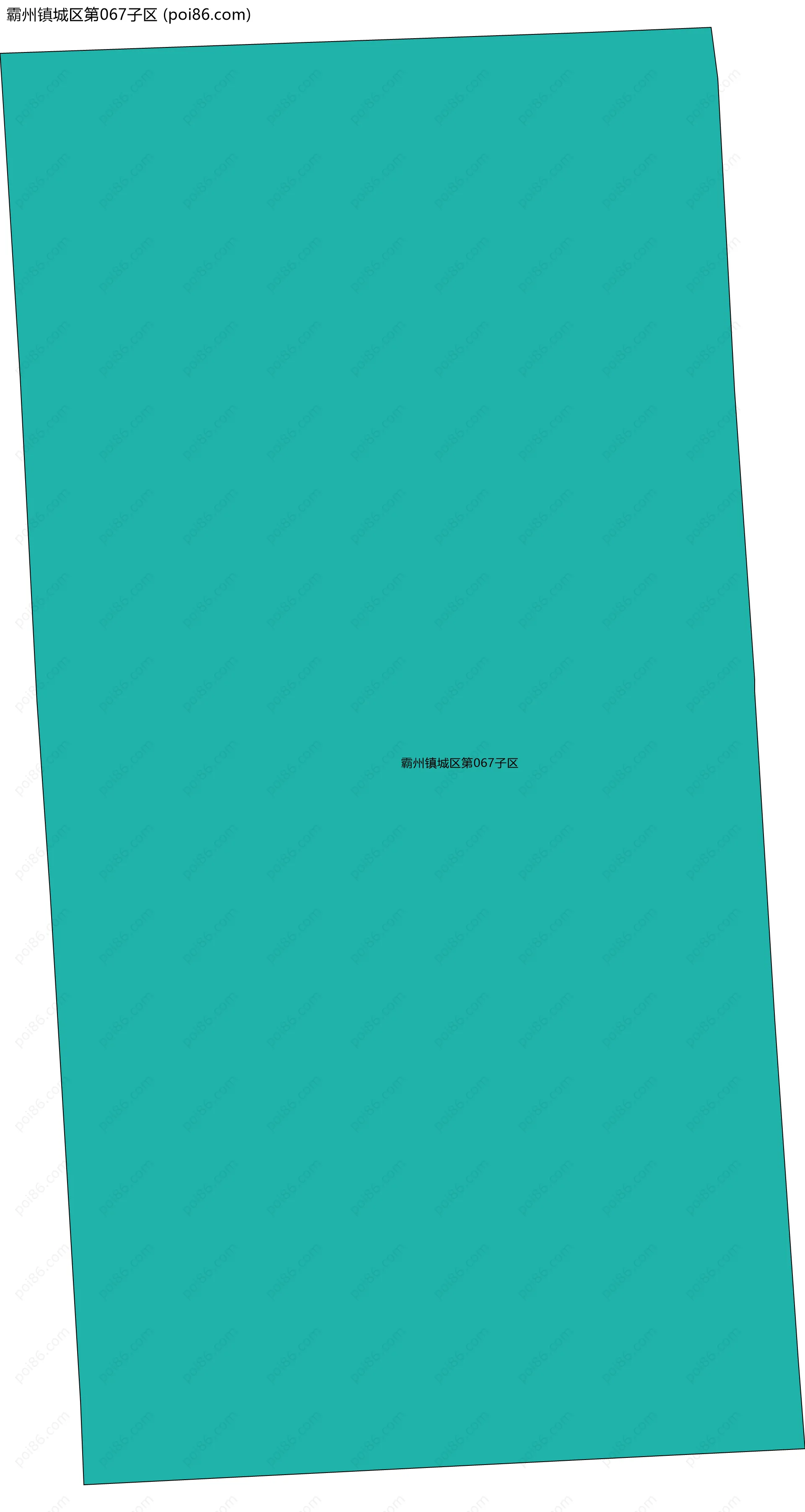 霸州镇城区第067子区边界地图