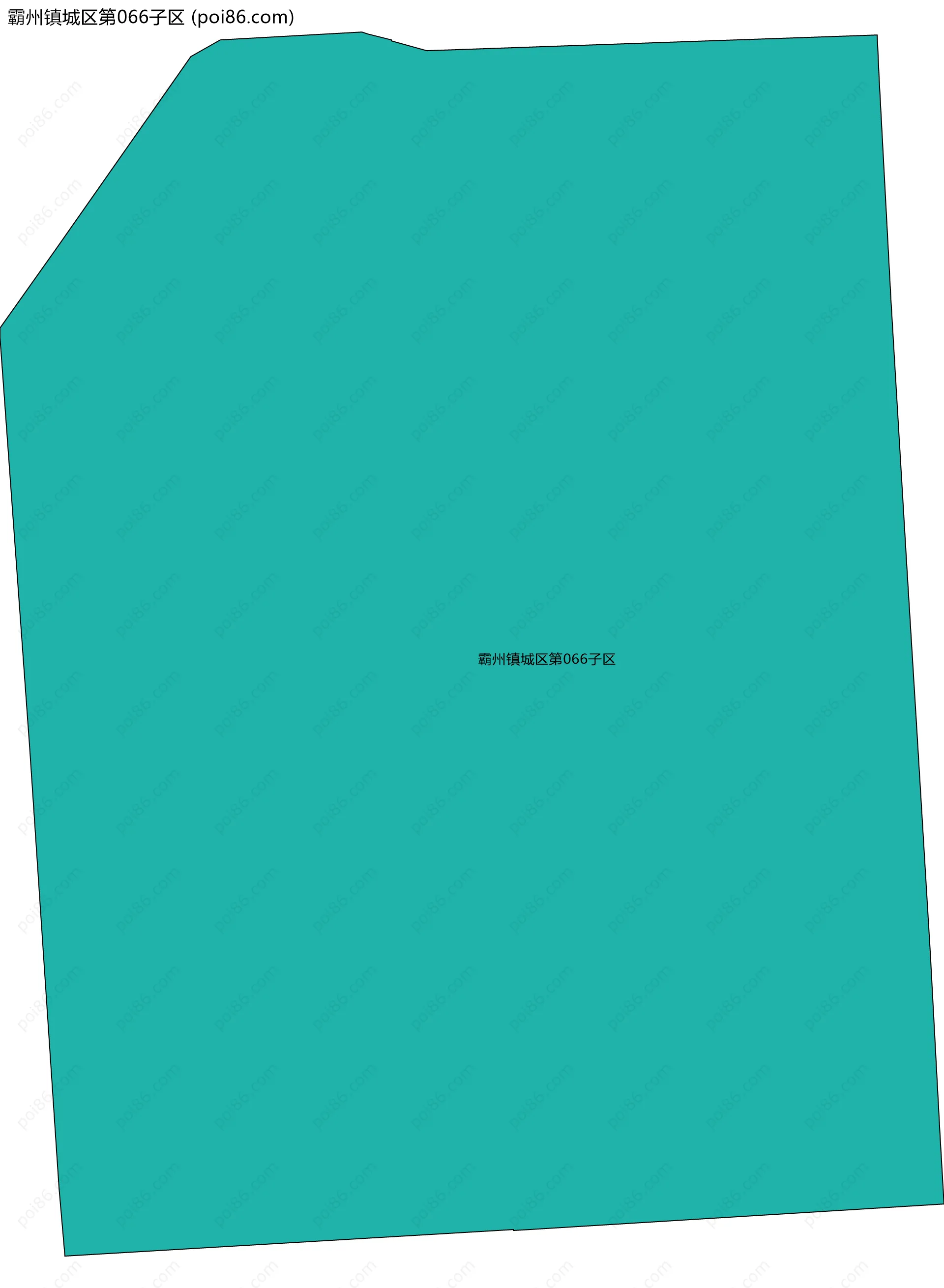 霸州镇城区第066子区边界地图