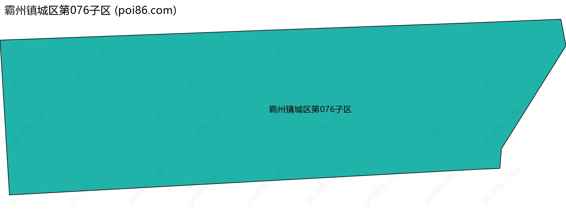 霸州镇城区第076子区边界地图