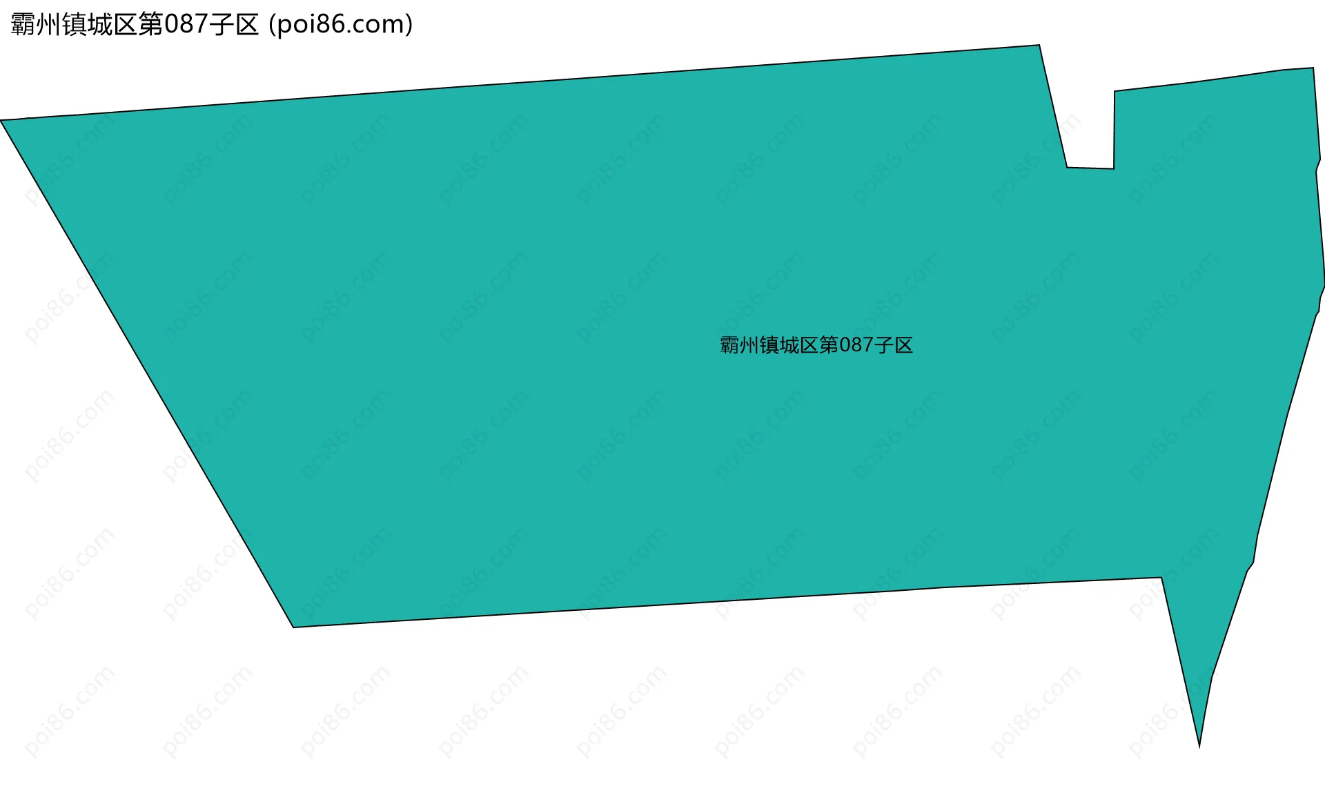 霸州镇城区第087子区边界地图
