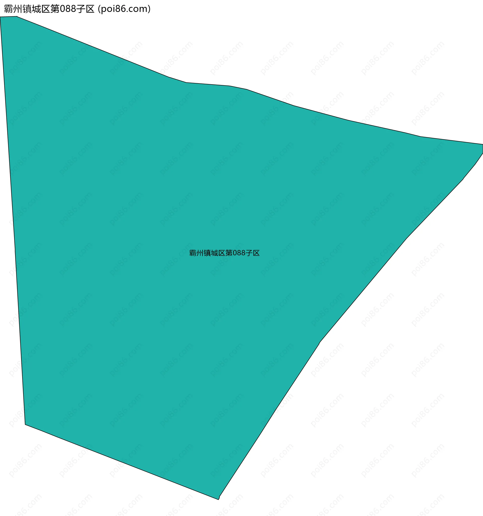 霸州镇城区第088子区边界地图