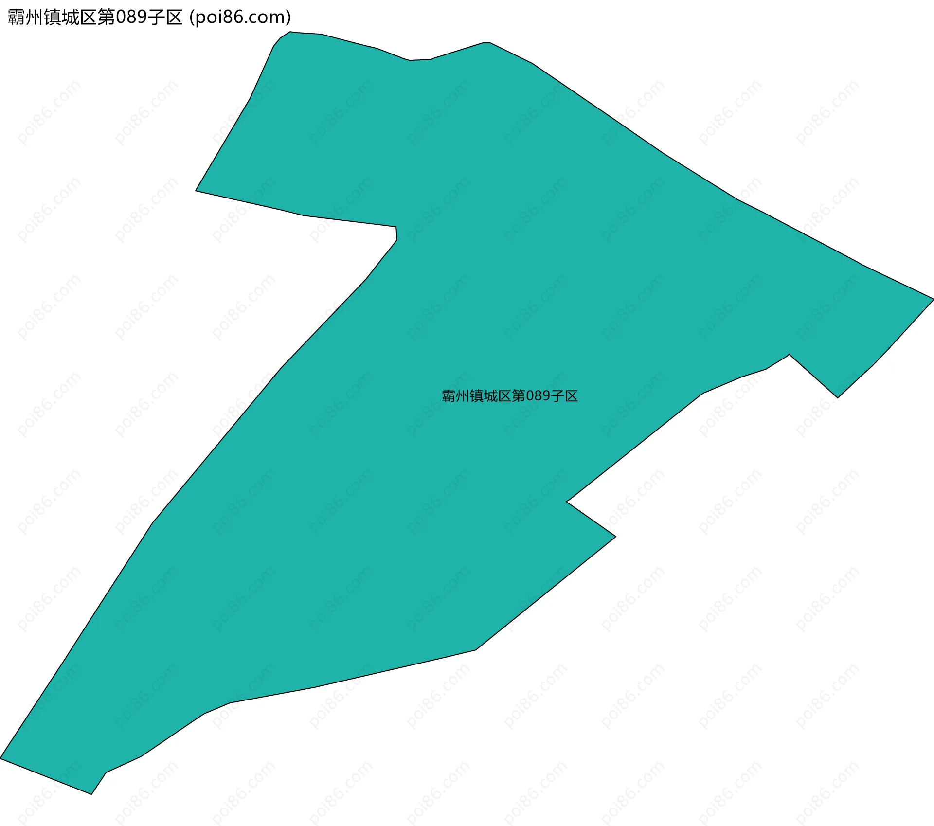 霸州镇城区第089子区边界地图