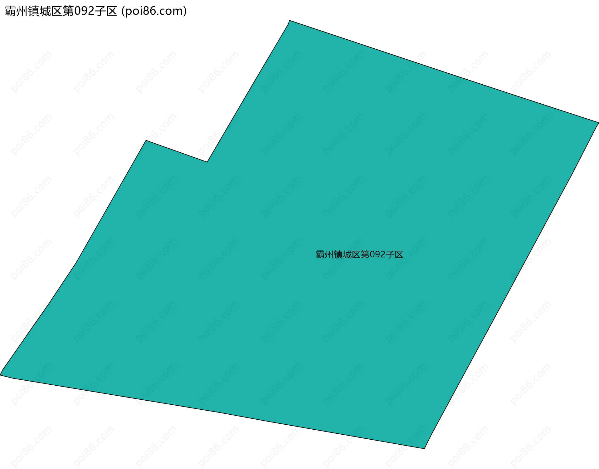 霸州镇城区第092子区边界地图