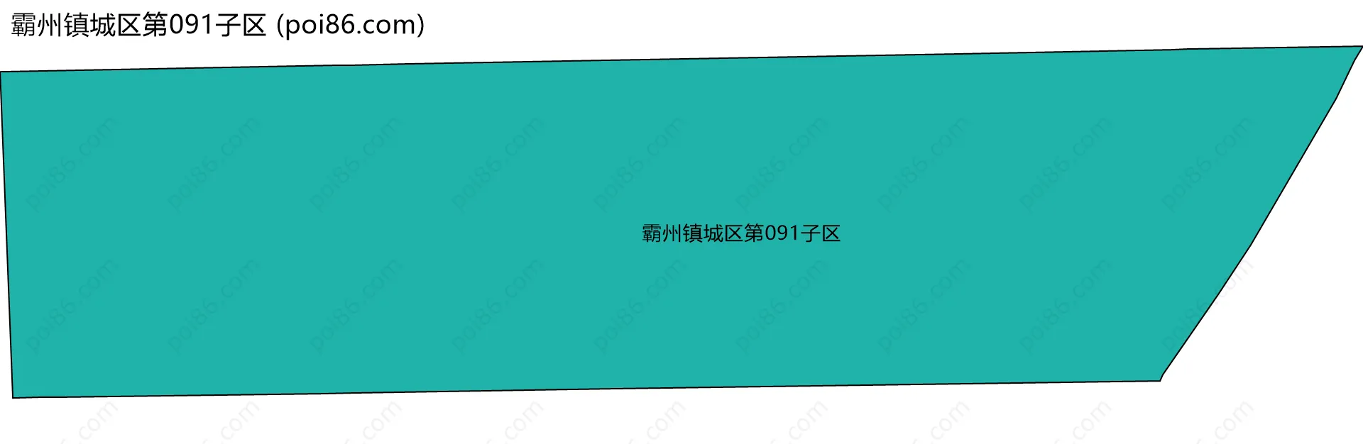 霸州镇城区第091子区边界地图