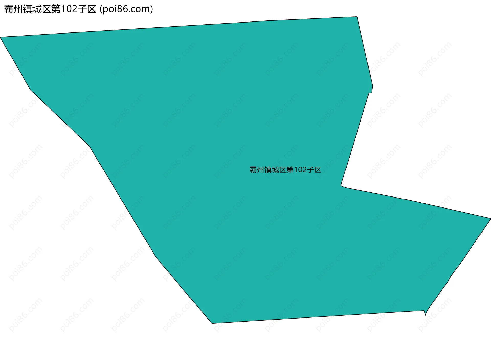 霸州镇城区第102子区边界地图