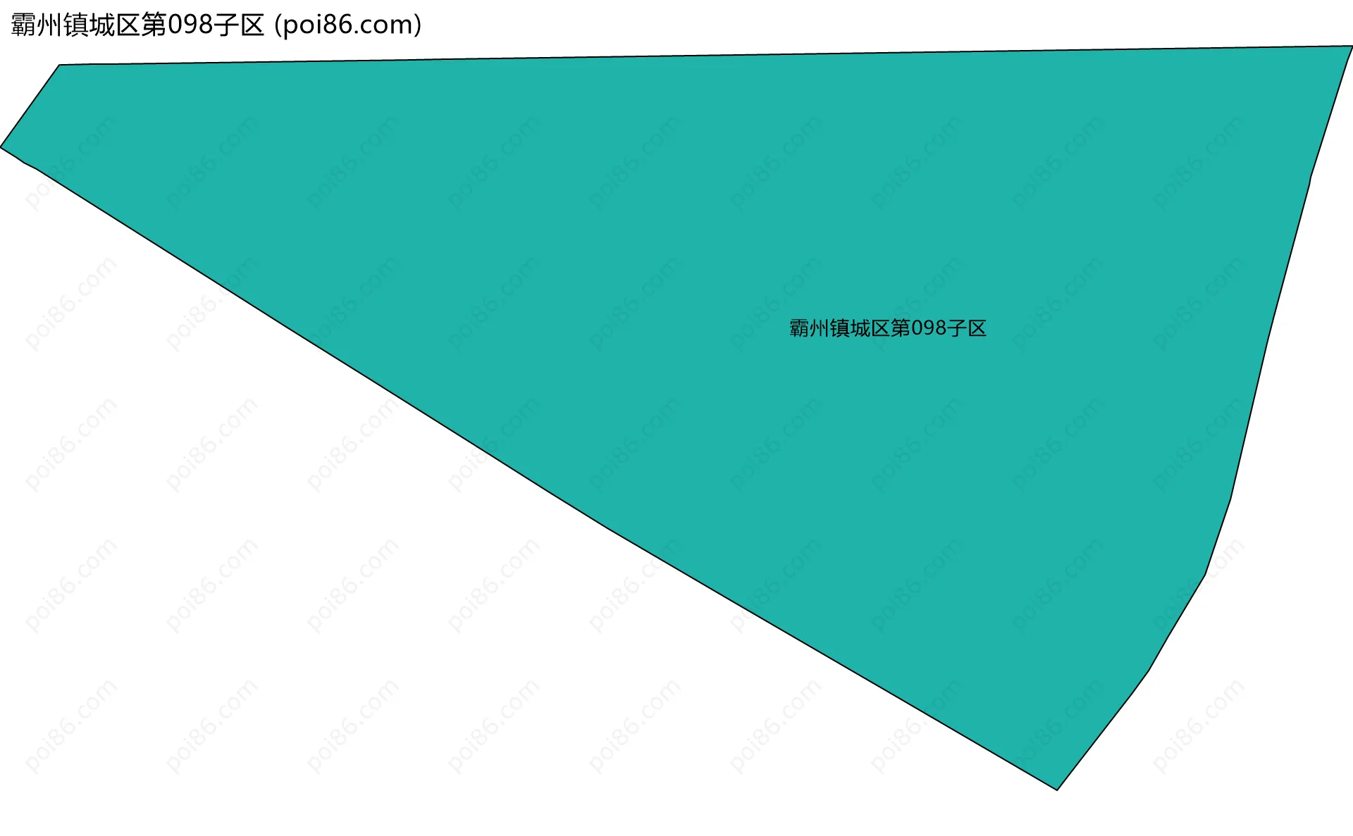 霸州镇城区第098子区边界地图
