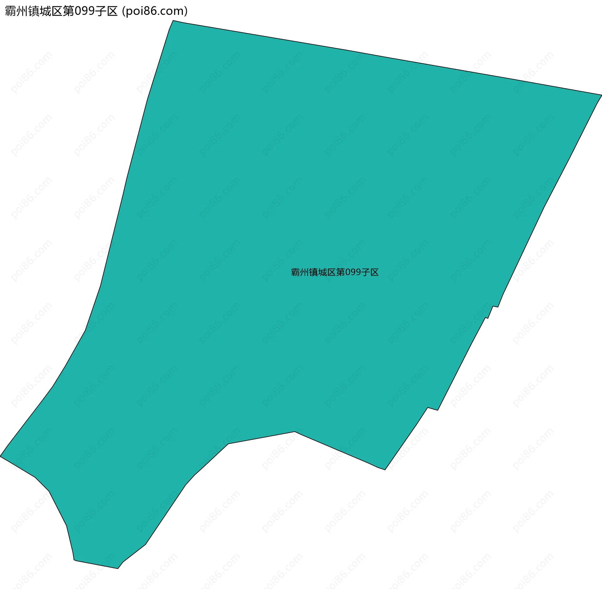 霸州镇城区第099子区边界地图
