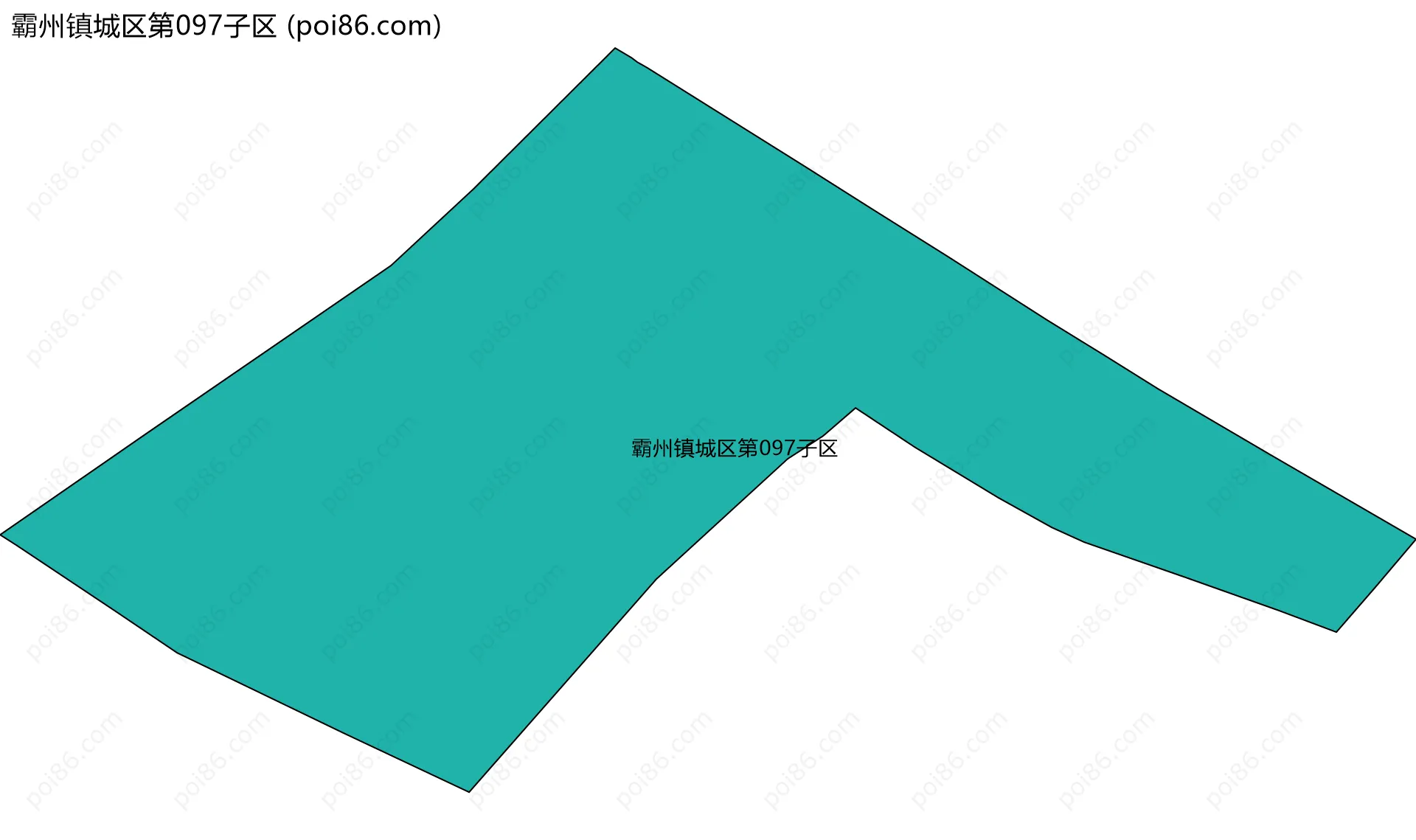 霸州镇城区第097子区边界地图