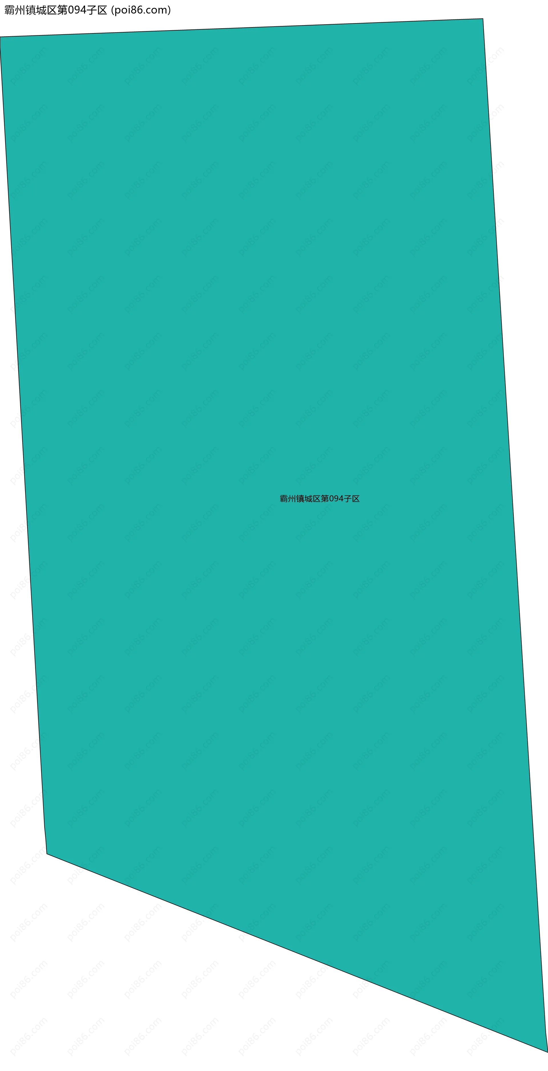霸州镇城区第094子区边界地图