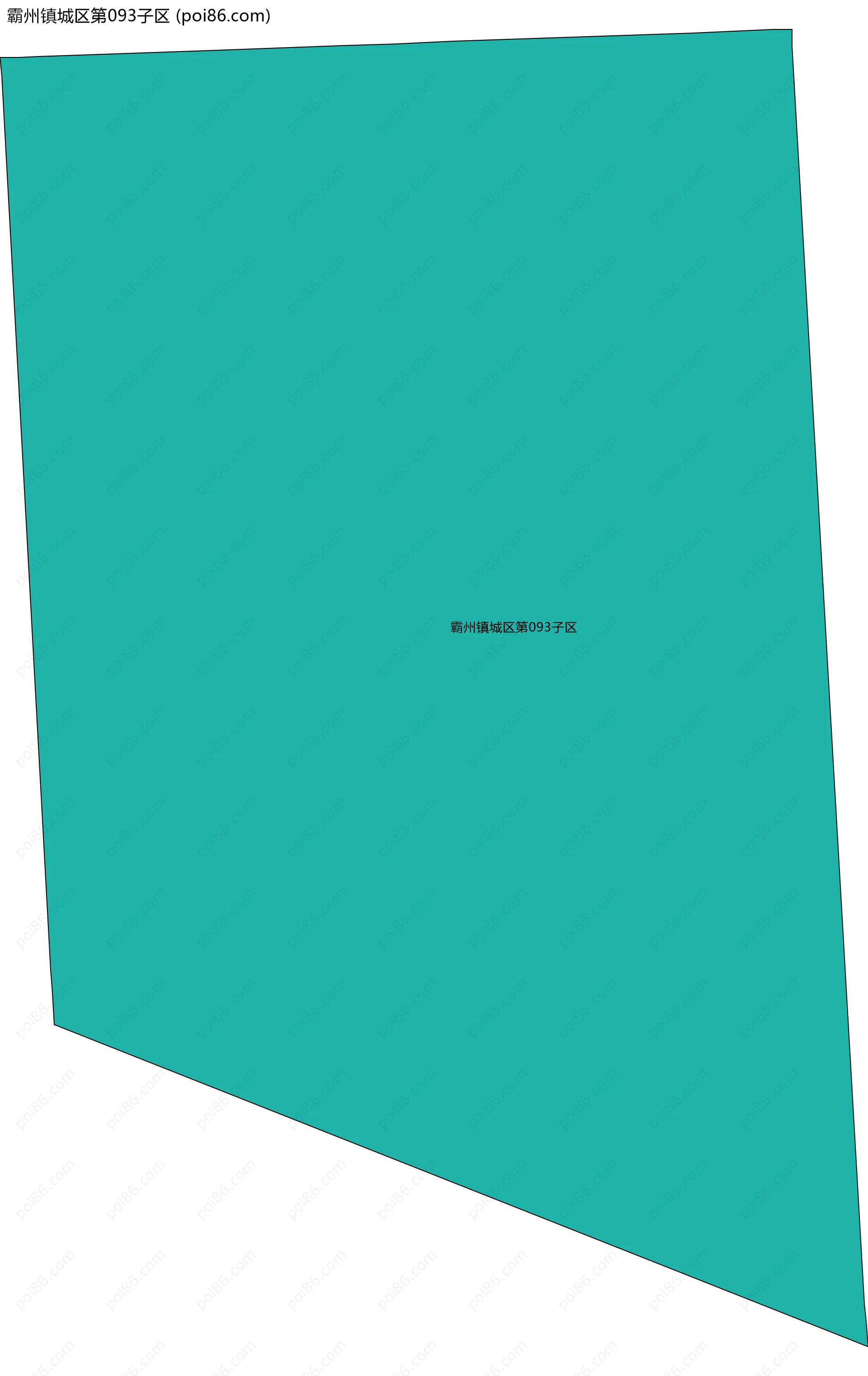 霸州镇城区第093子区边界地图