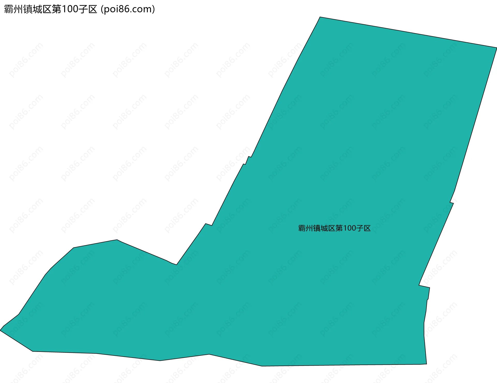 霸州镇城区第100子区边界地图