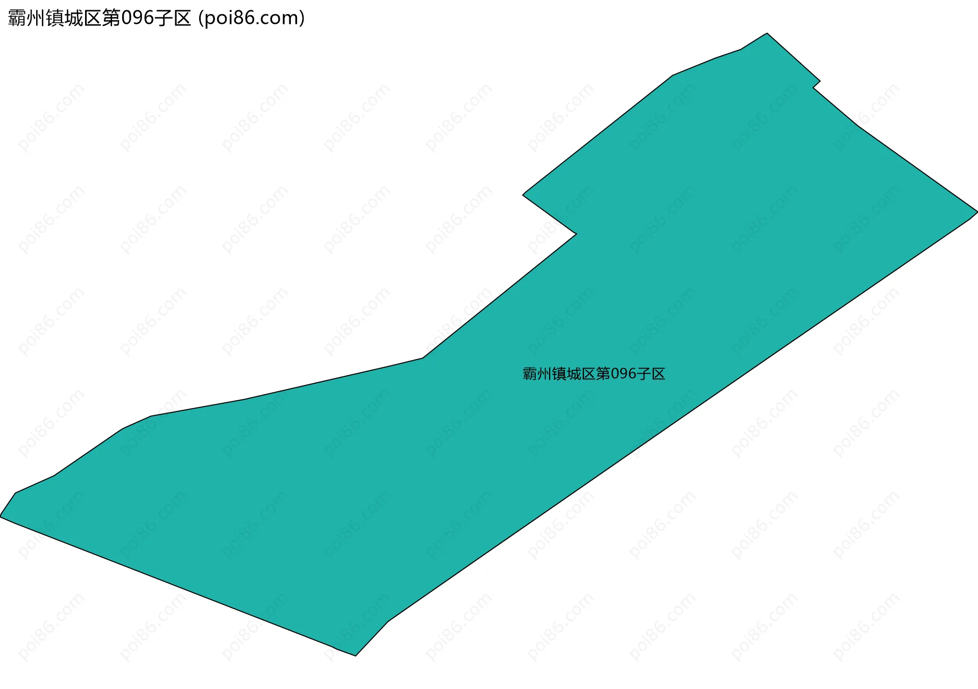 霸州镇城区第096子区边界地图