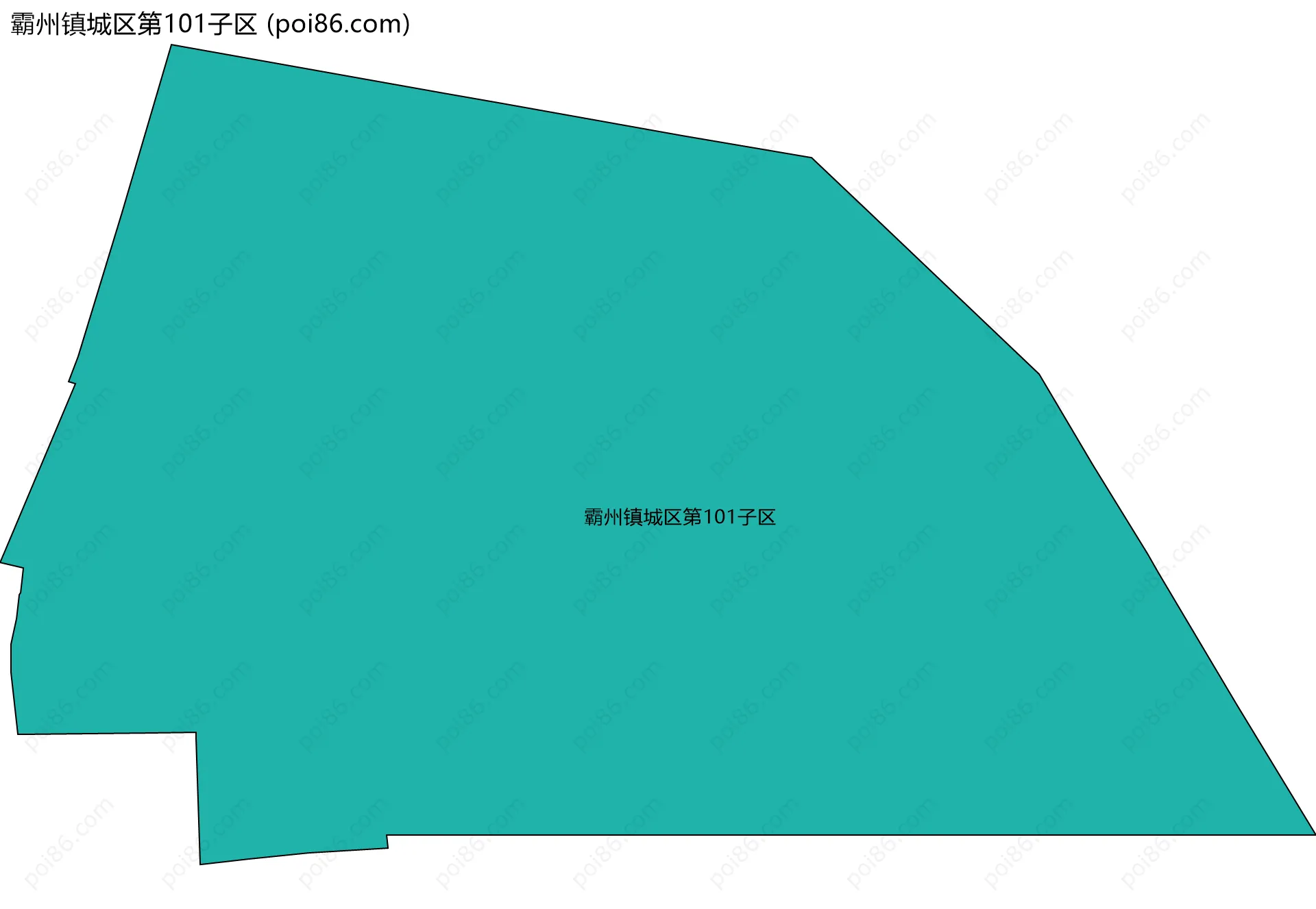 霸州镇城区第101子区边界地图