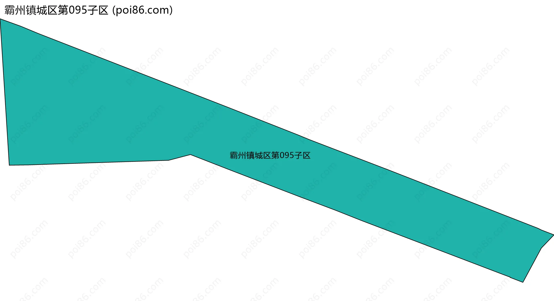 霸州镇城区第095子区边界地图