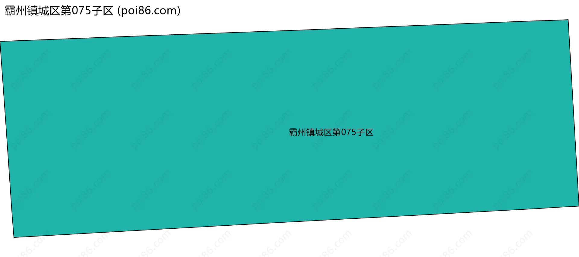 霸州镇城区第075子区边界地图