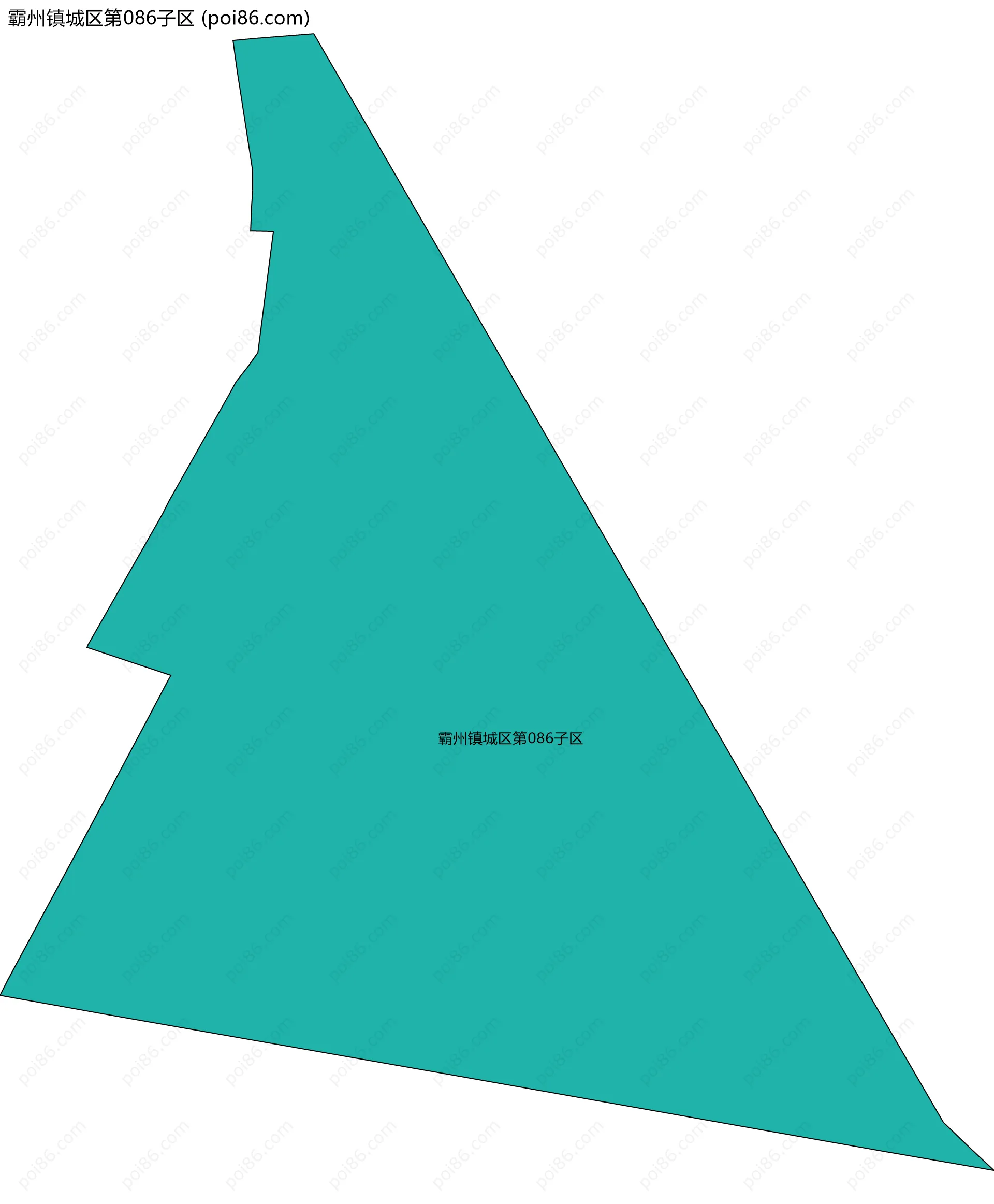 霸州镇城区第086子区边界地图