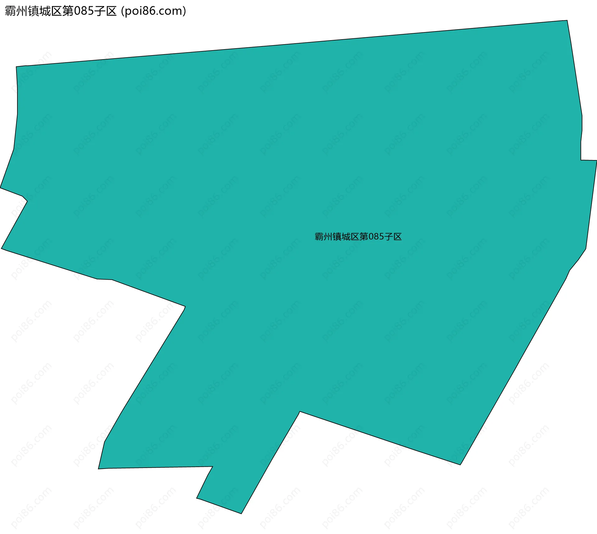 霸州镇城区第085子区边界地图