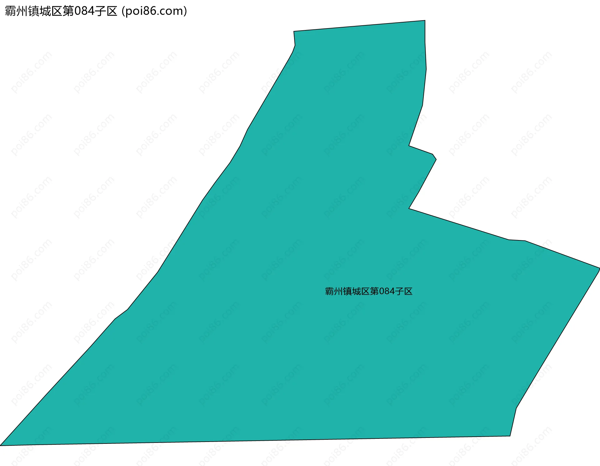 霸州镇城区第084子区边界地图