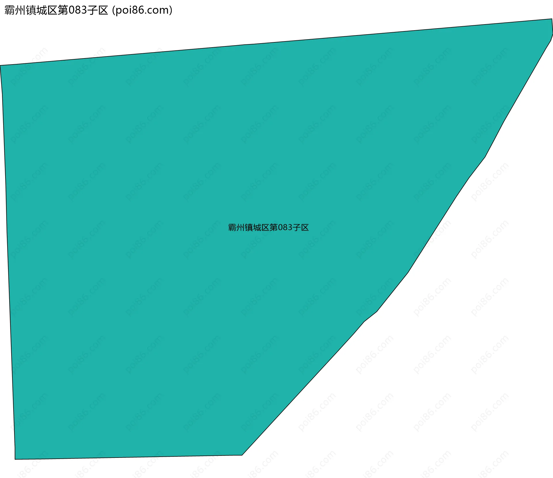 霸州镇城区第083子区边界地图
