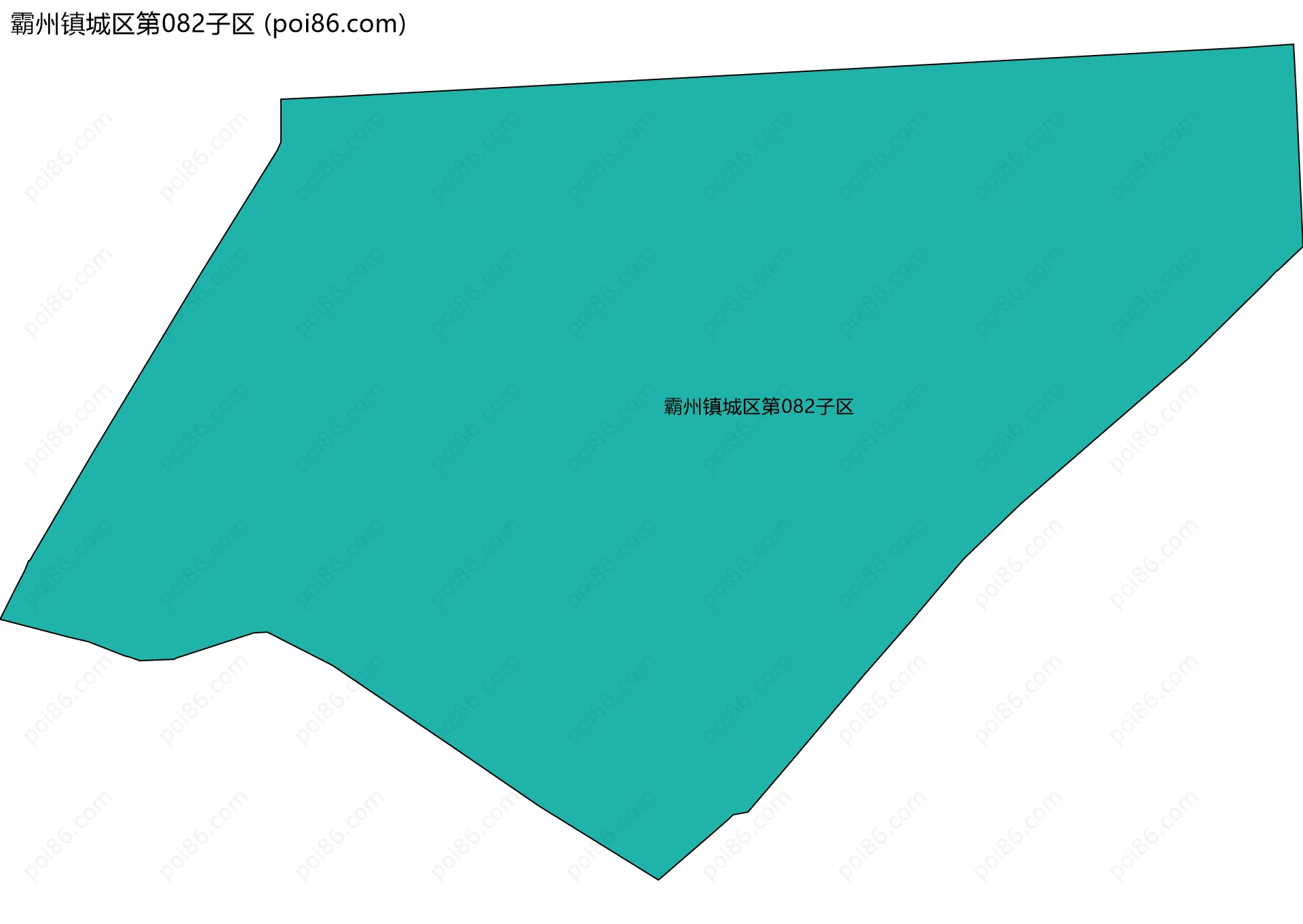 霸州镇城区第082子区边界地图