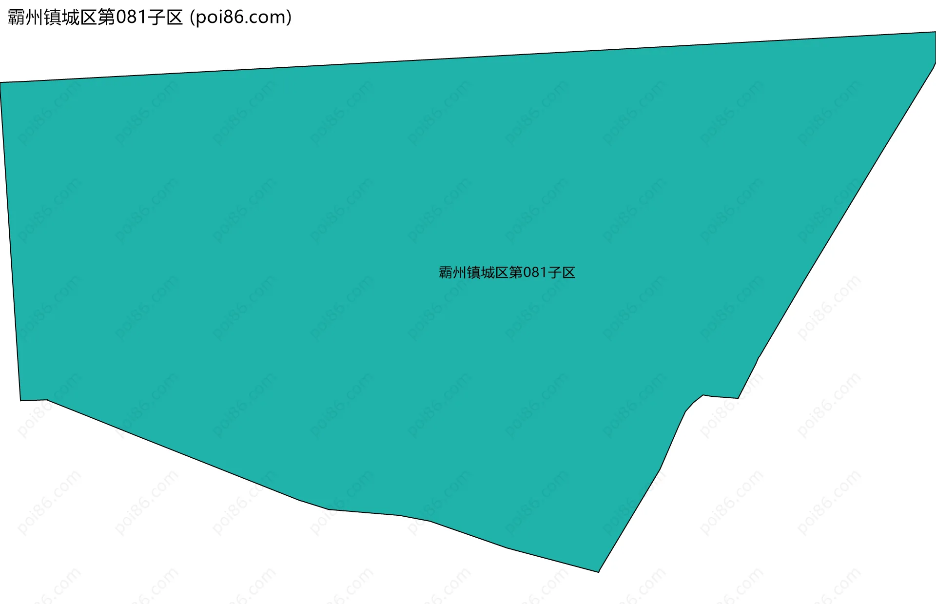 霸州镇城区第081子区边界地图