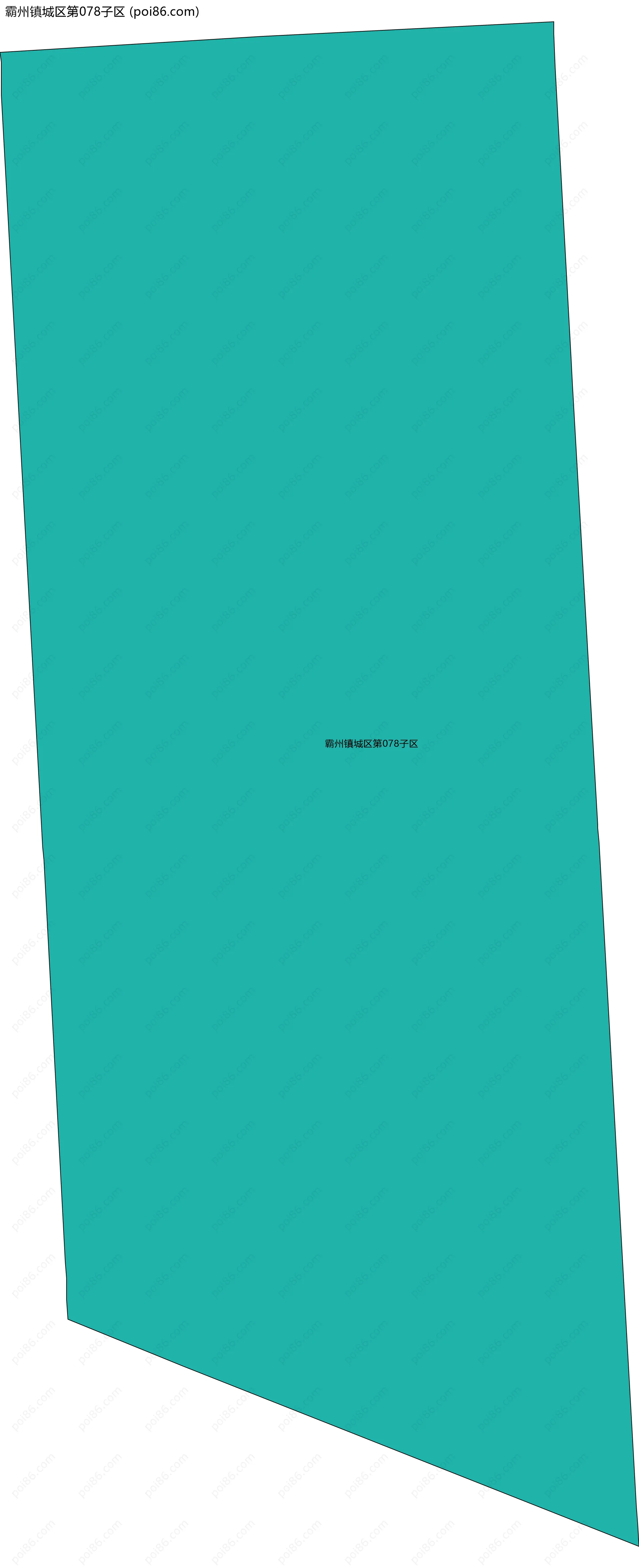 霸州镇城区第078子区边界地图