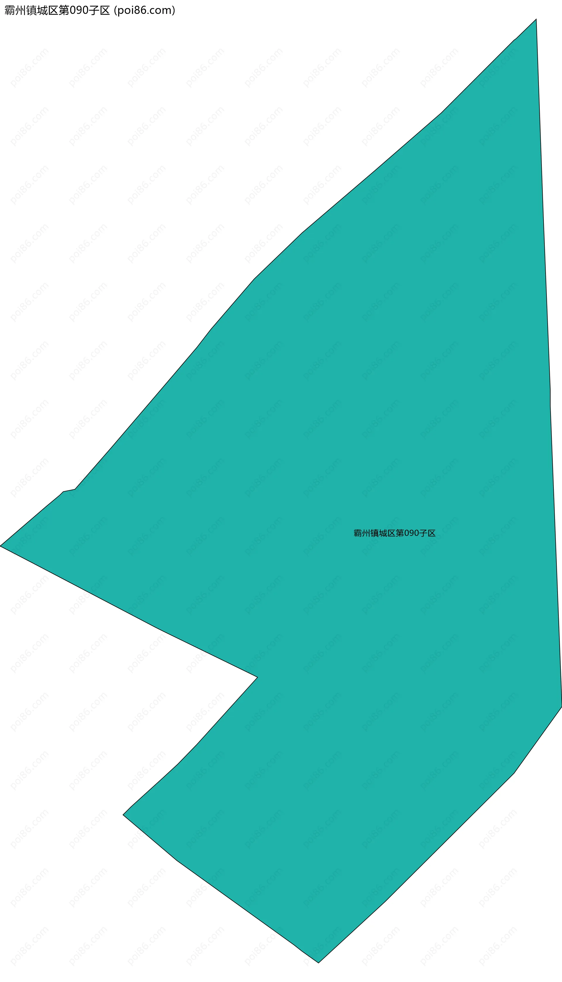 霸州镇城区第090子区边界地图