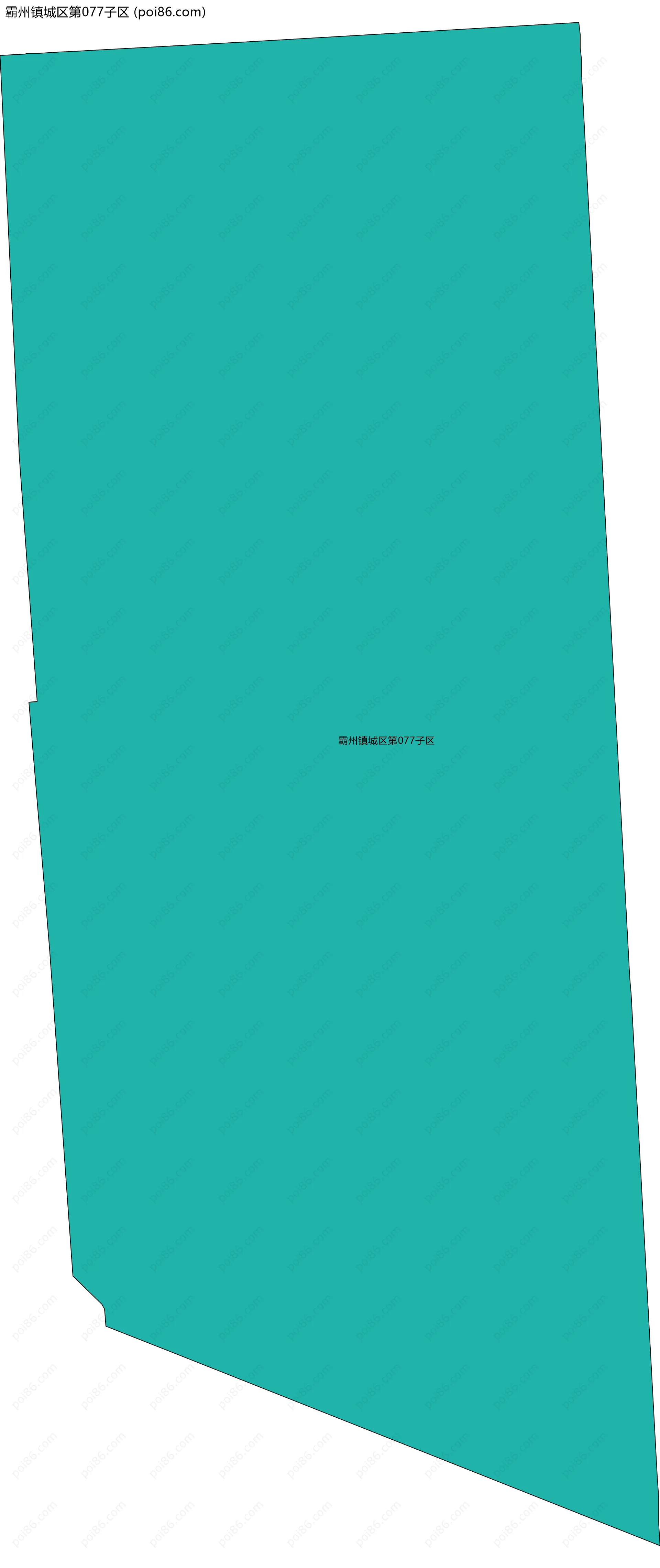霸州镇城区第077子区边界地图