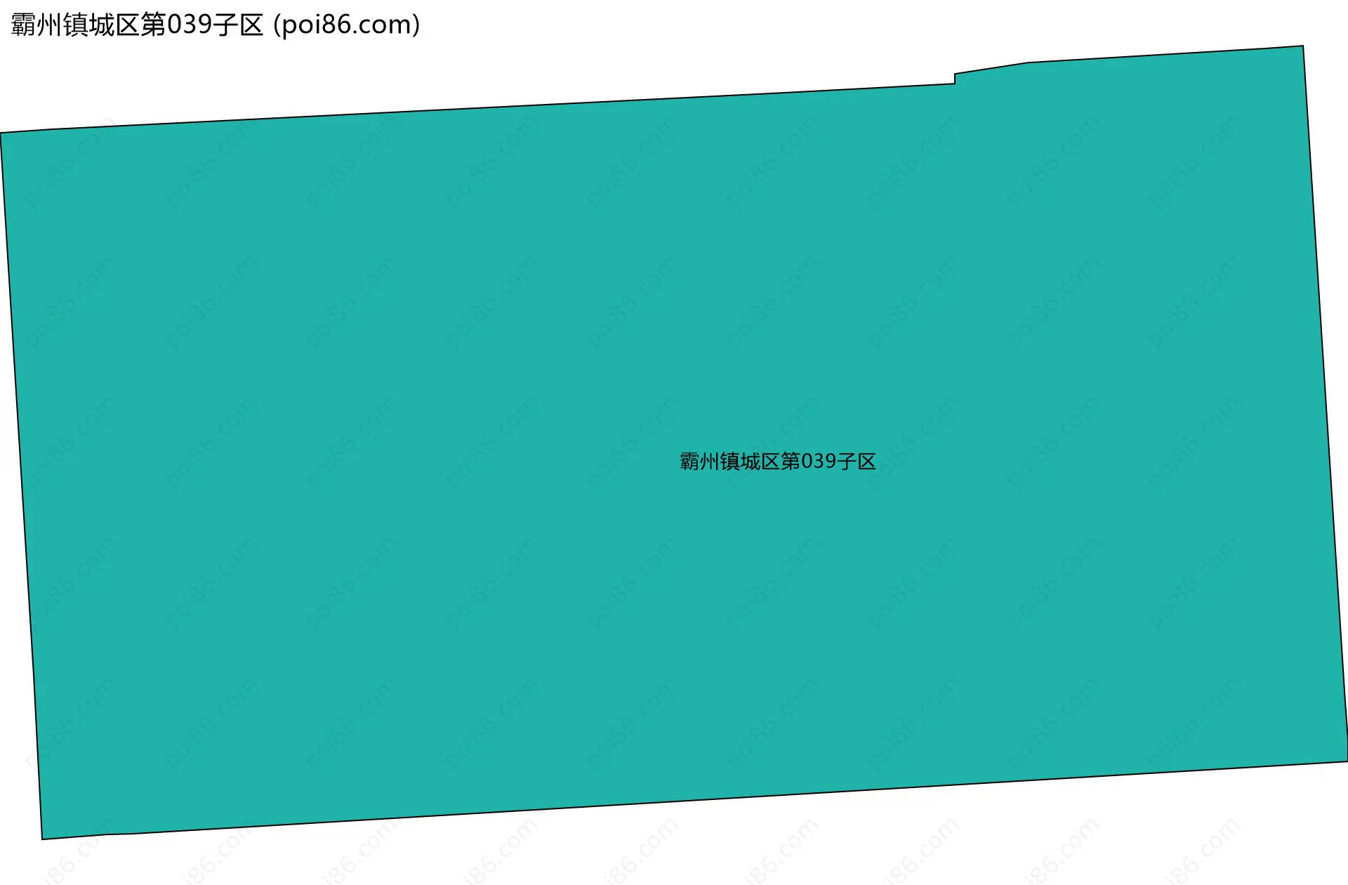 霸州镇城区第039子区边界地图