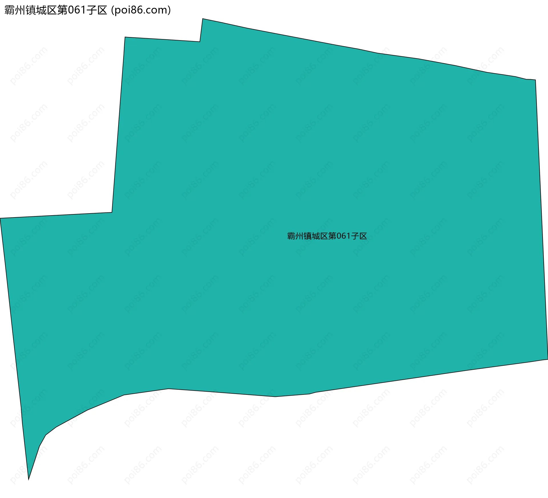 霸州镇城区第061子区边界地图