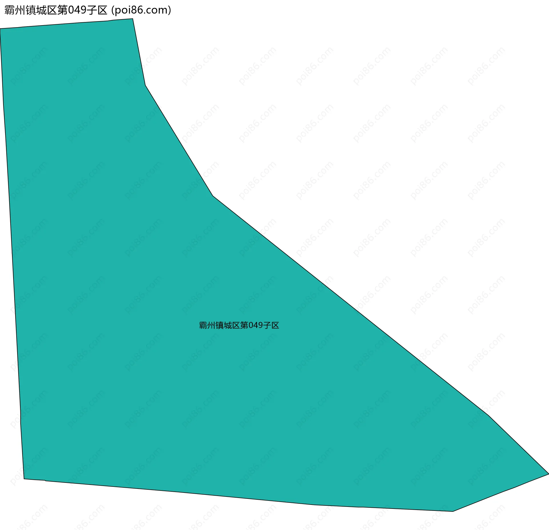 霸州镇城区第049子区边界地图