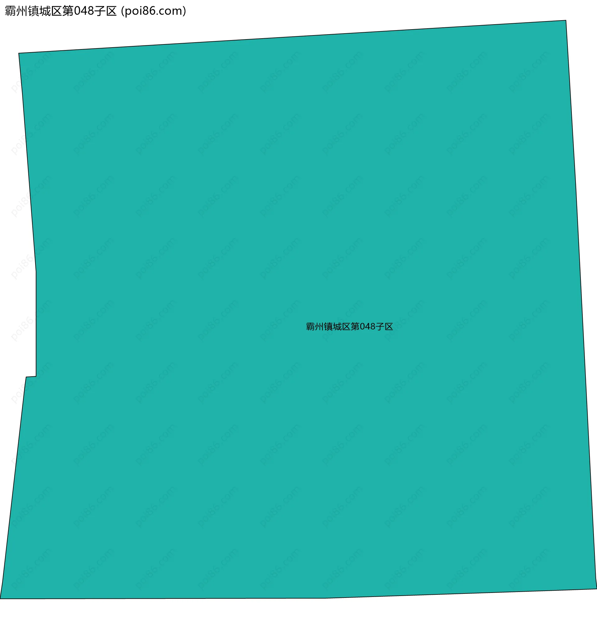 霸州镇城区第048子区边界地图