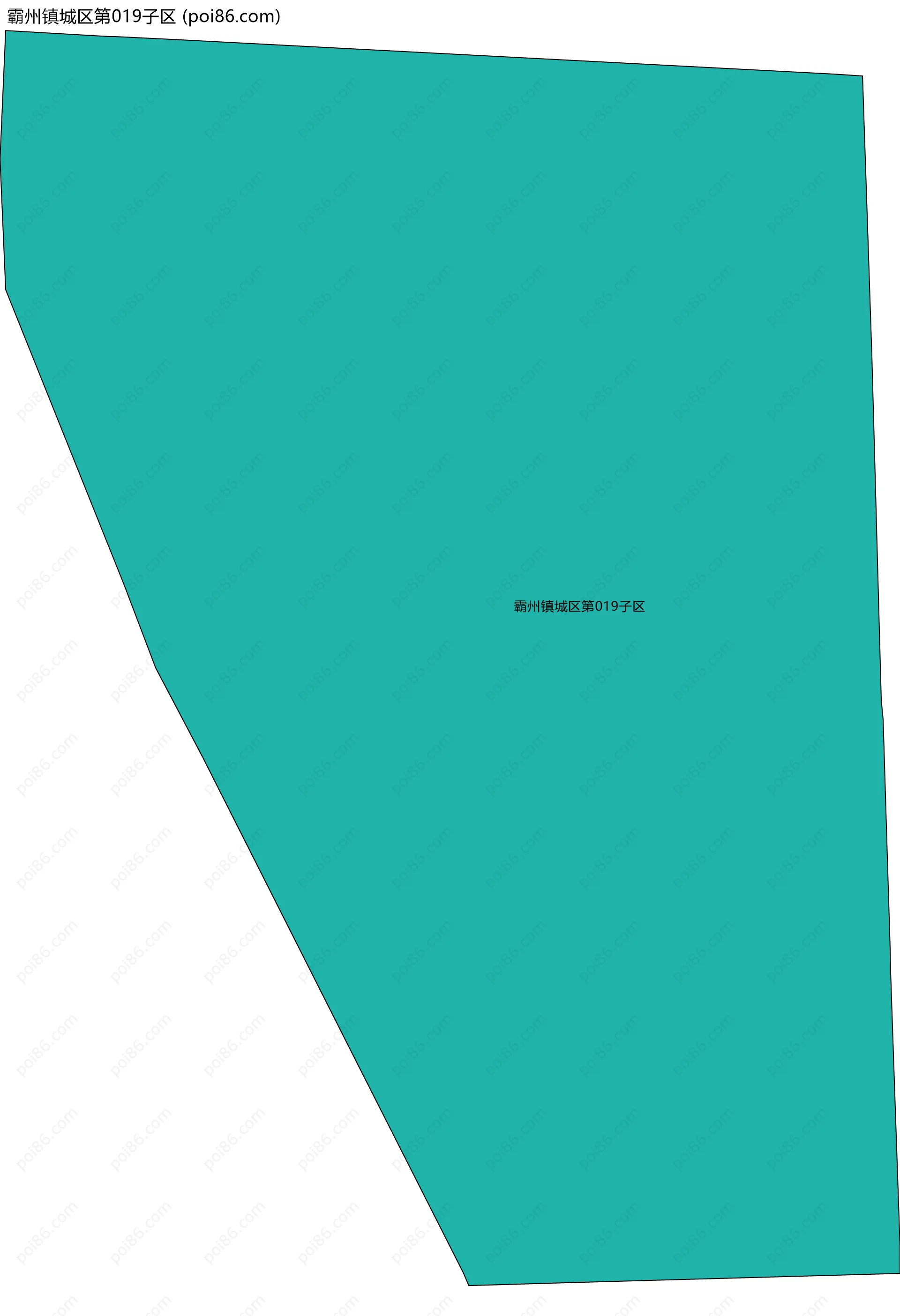 霸州镇城区第019子区边界地图