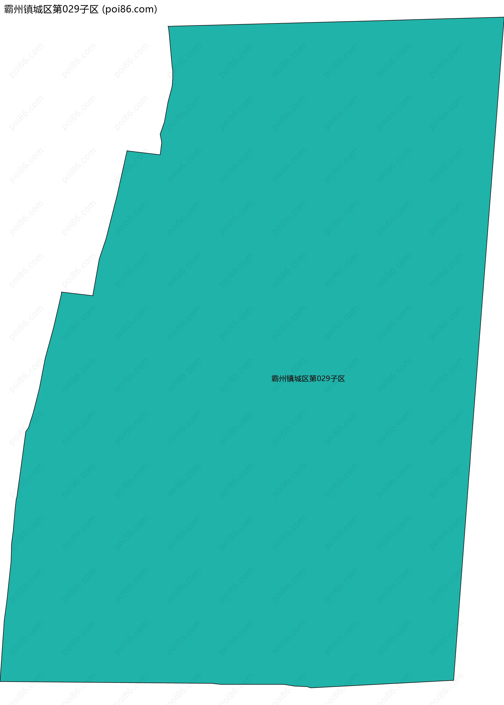 霸州镇城区第029子区边界地图