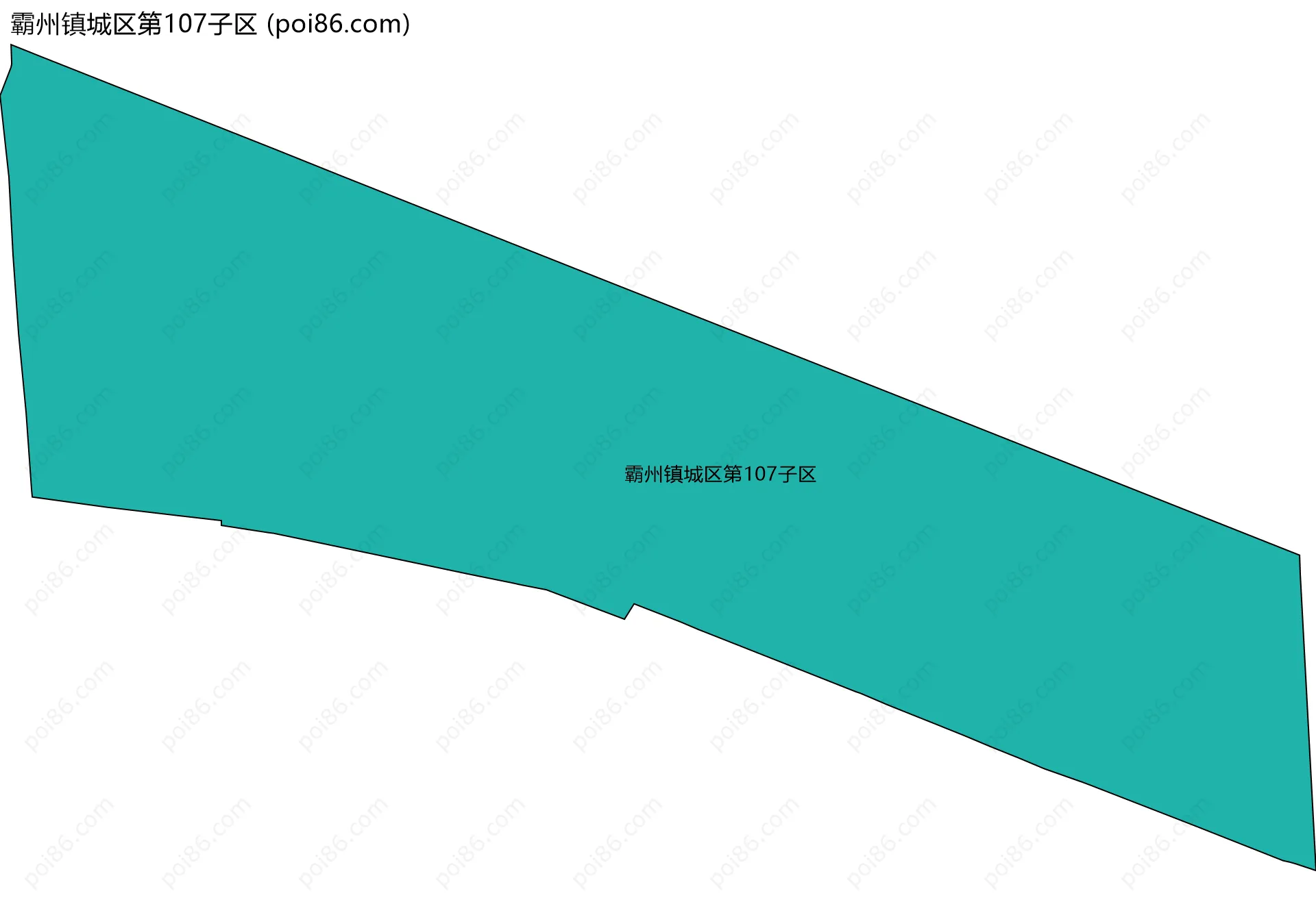 霸州镇城区第107子区边界地图