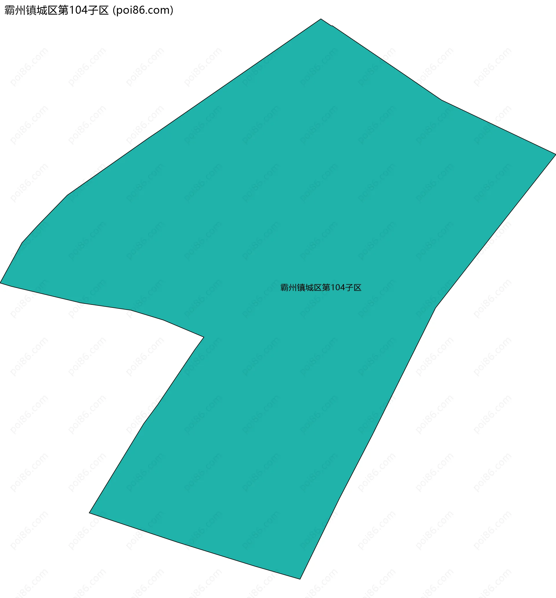 霸州镇城区第104子区边界地图