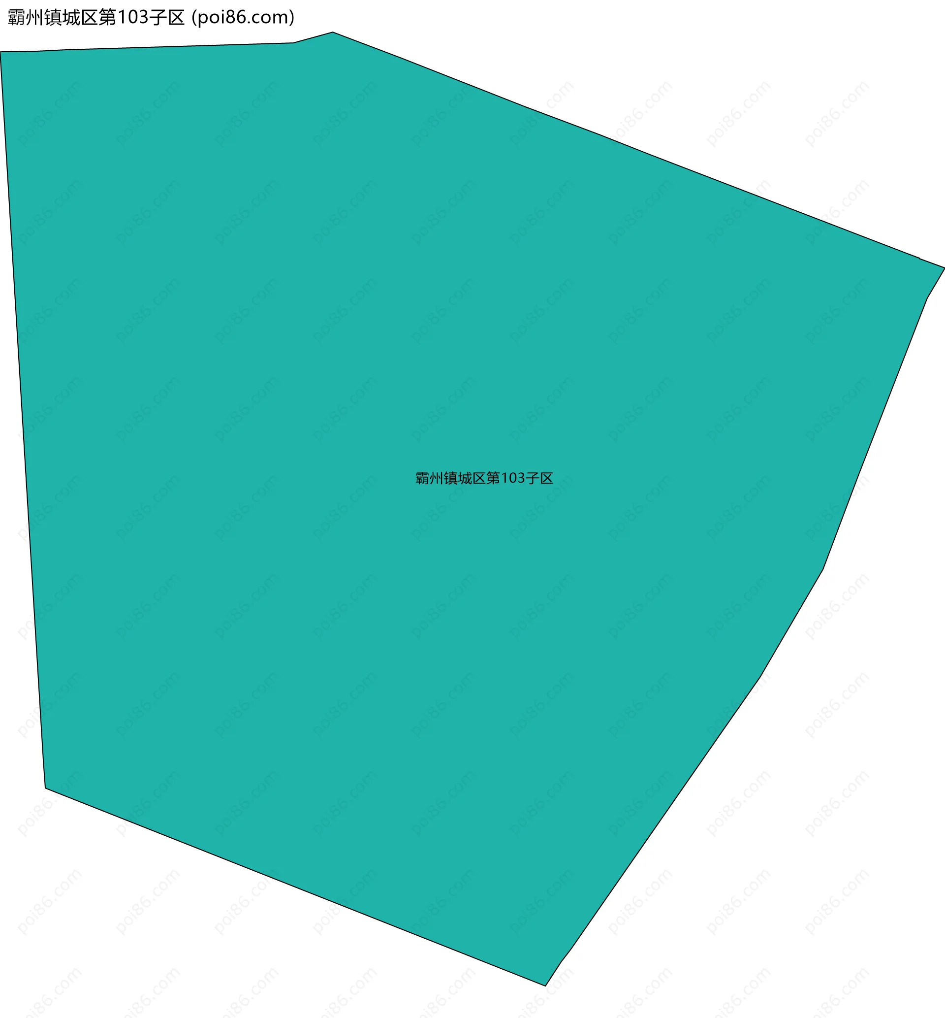 霸州镇城区第103子区边界地图