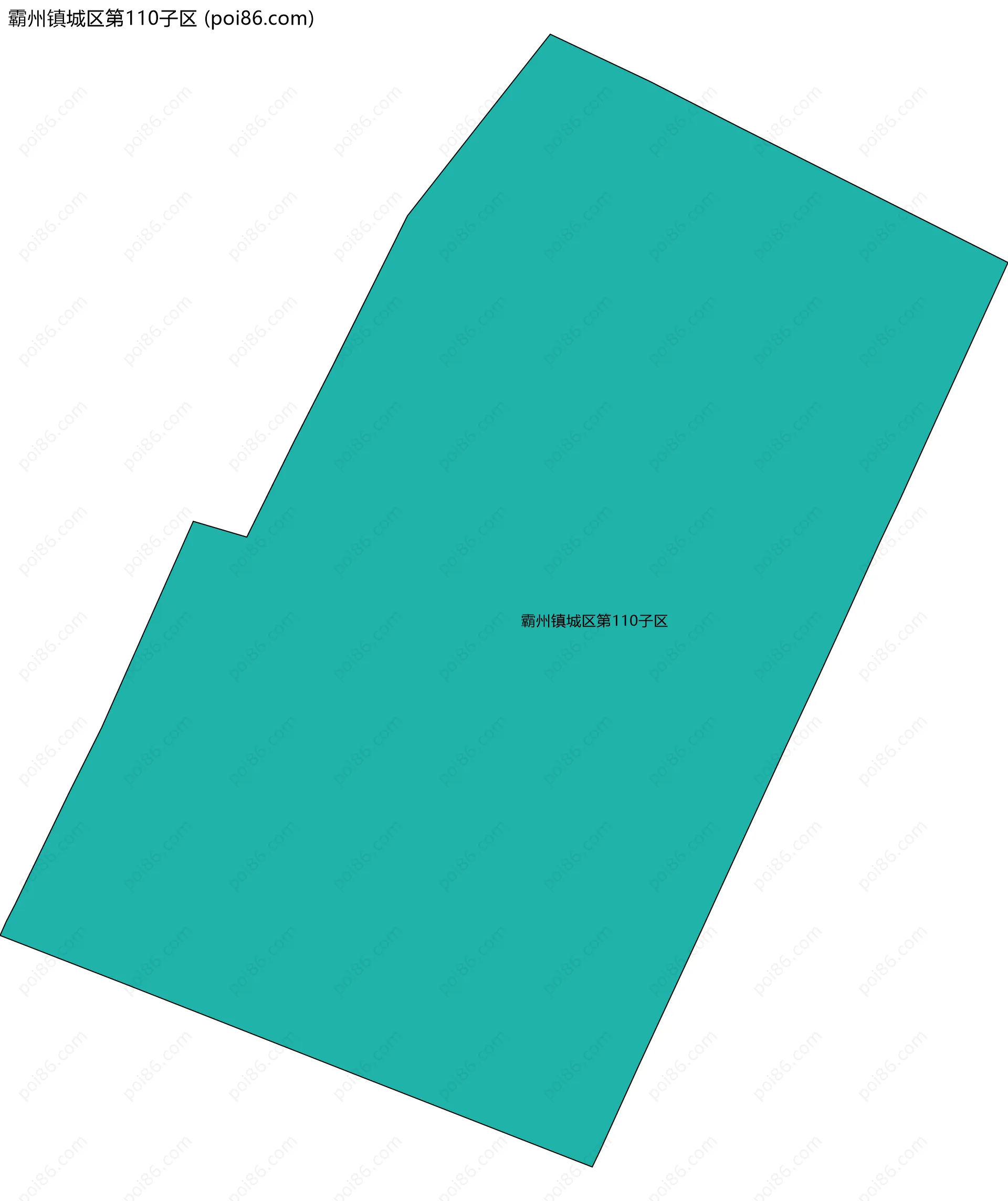 霸州镇城区第110子区边界地图