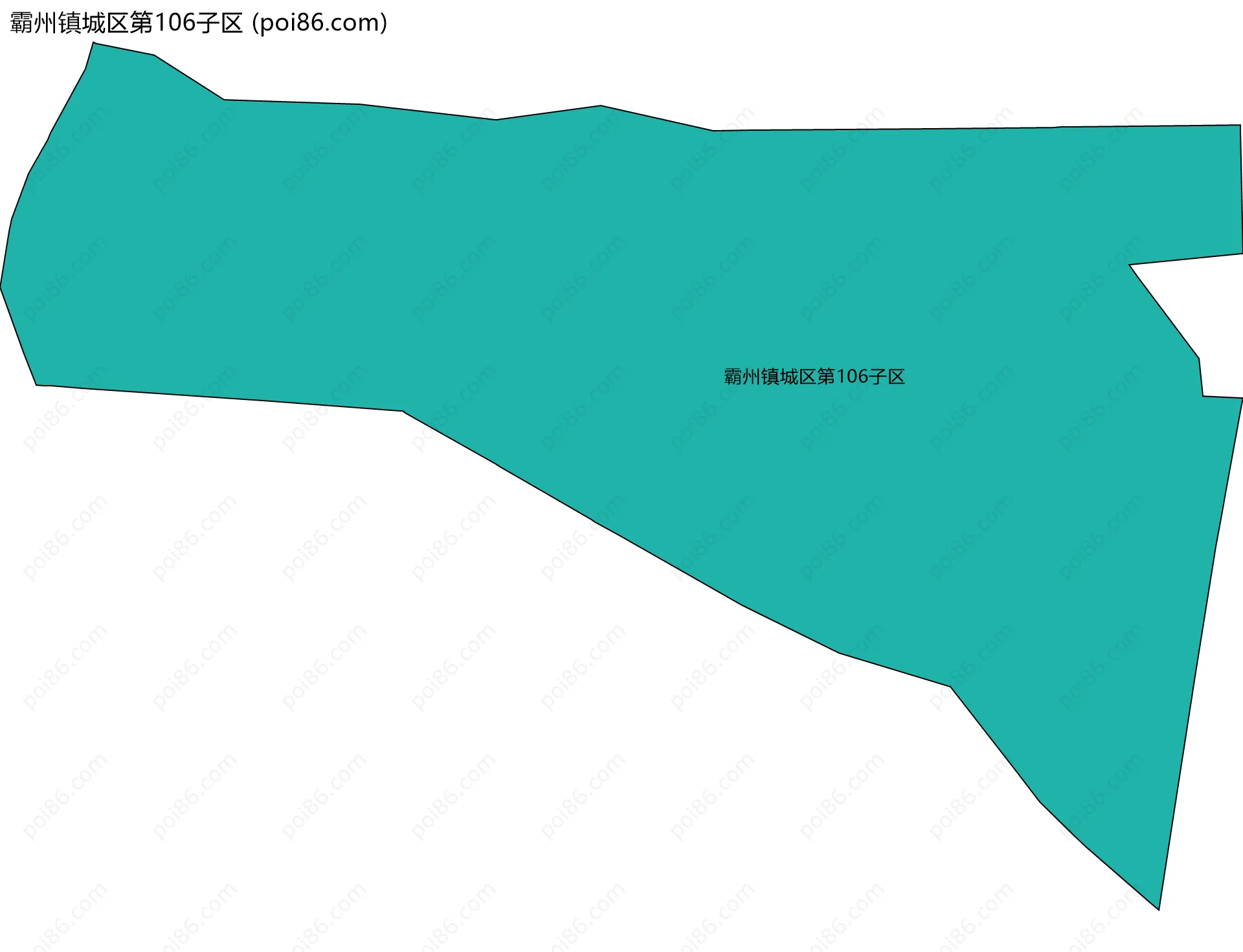 霸州镇城区第106子区边界地图