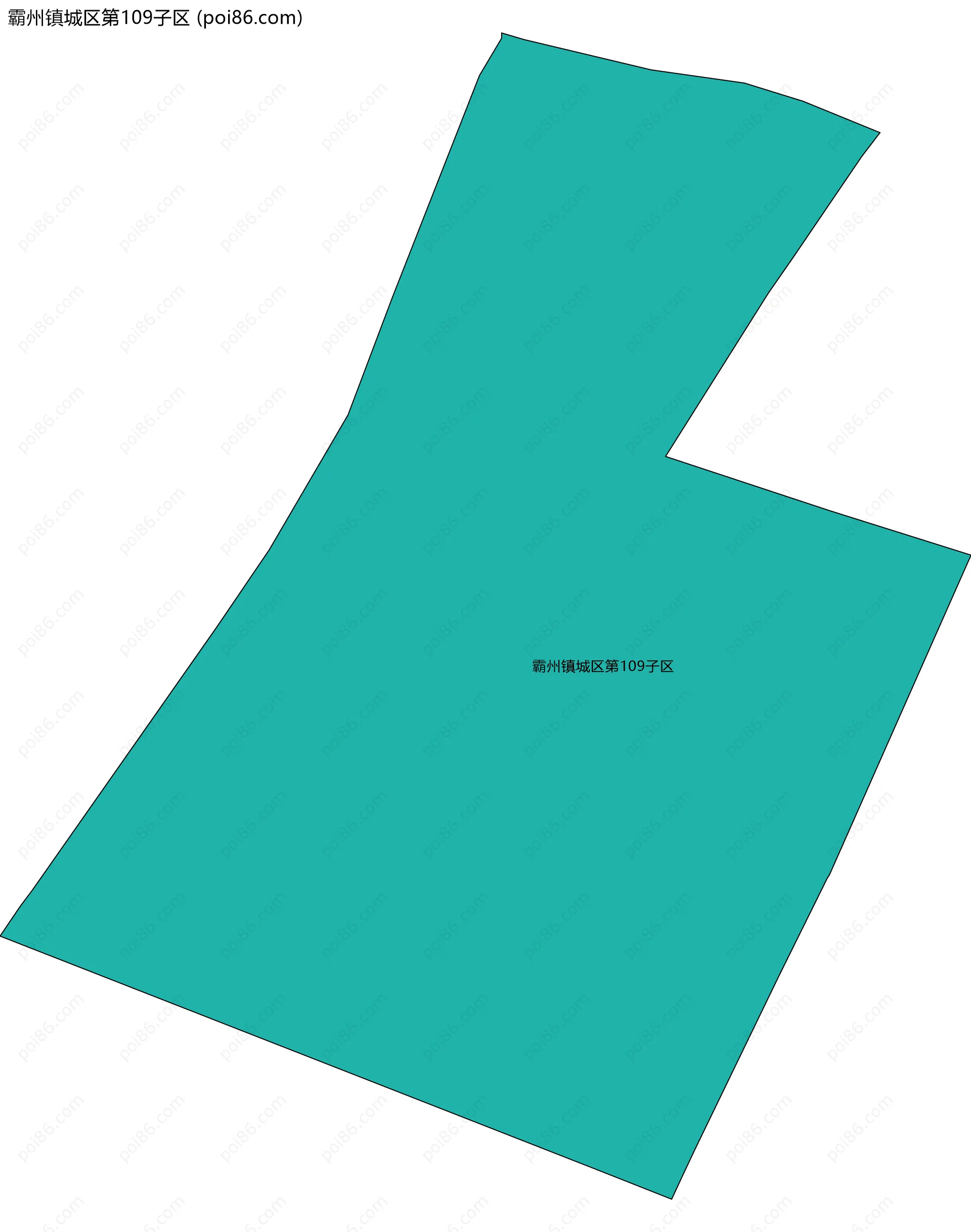 霸州镇城区第109子区边界地图
